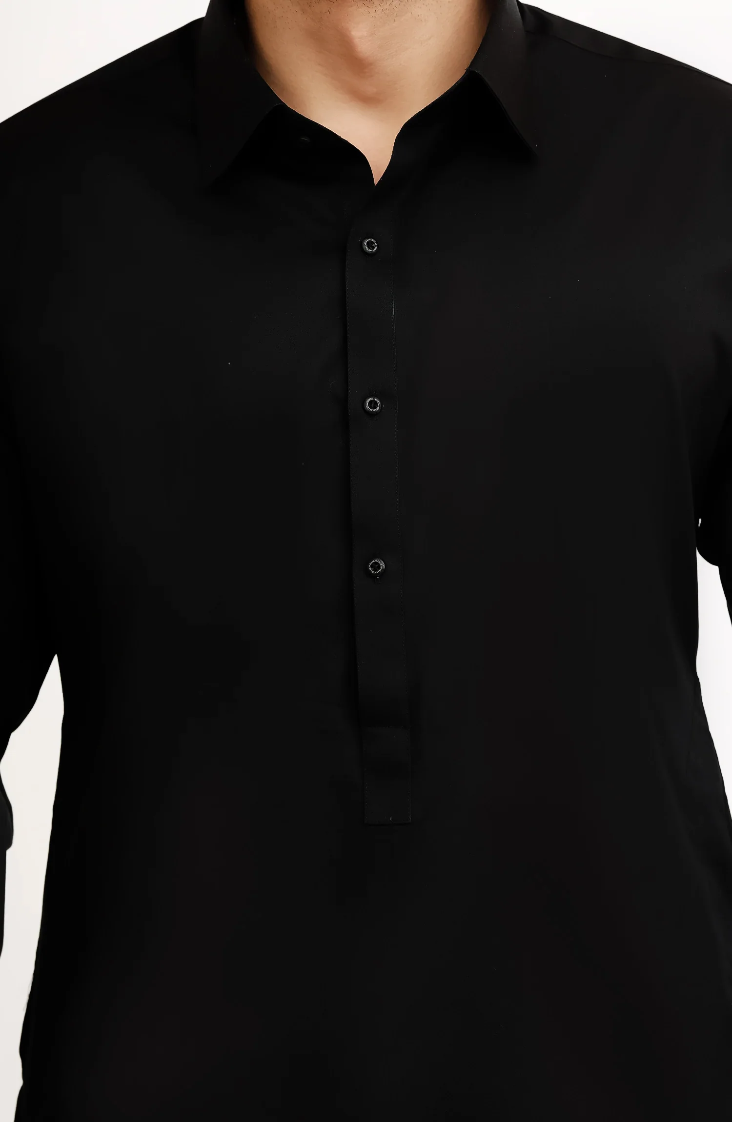 BLACK 100% COTTON KAMEEZ SHALWAR - Image 4