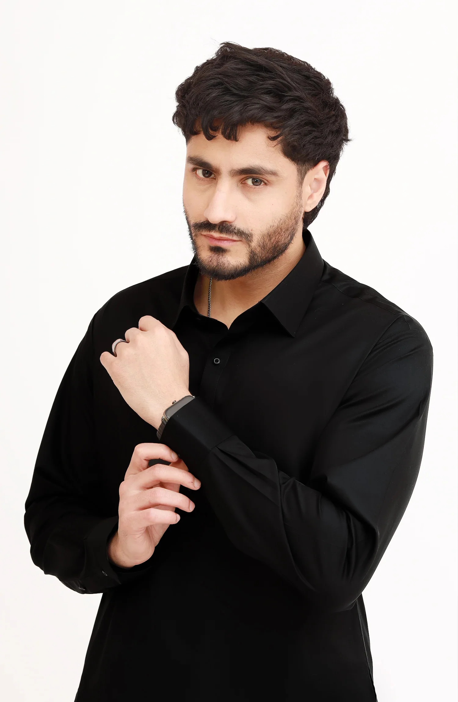 BLACK 100% COTTON KAMEEZ SHALWAR - Image 5