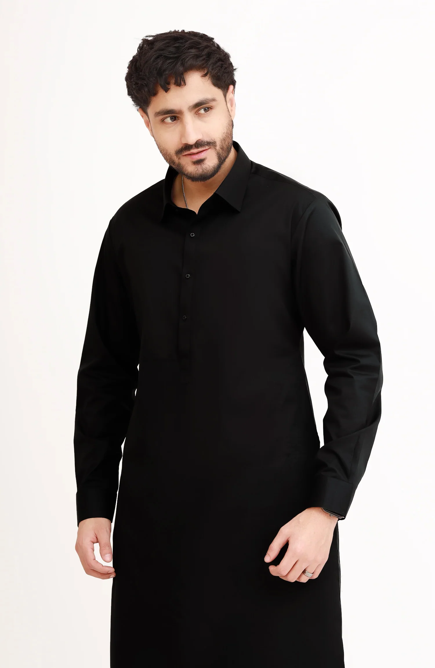 BLACK 100% COTTON KAMEEZ SHALWAR - Image 6