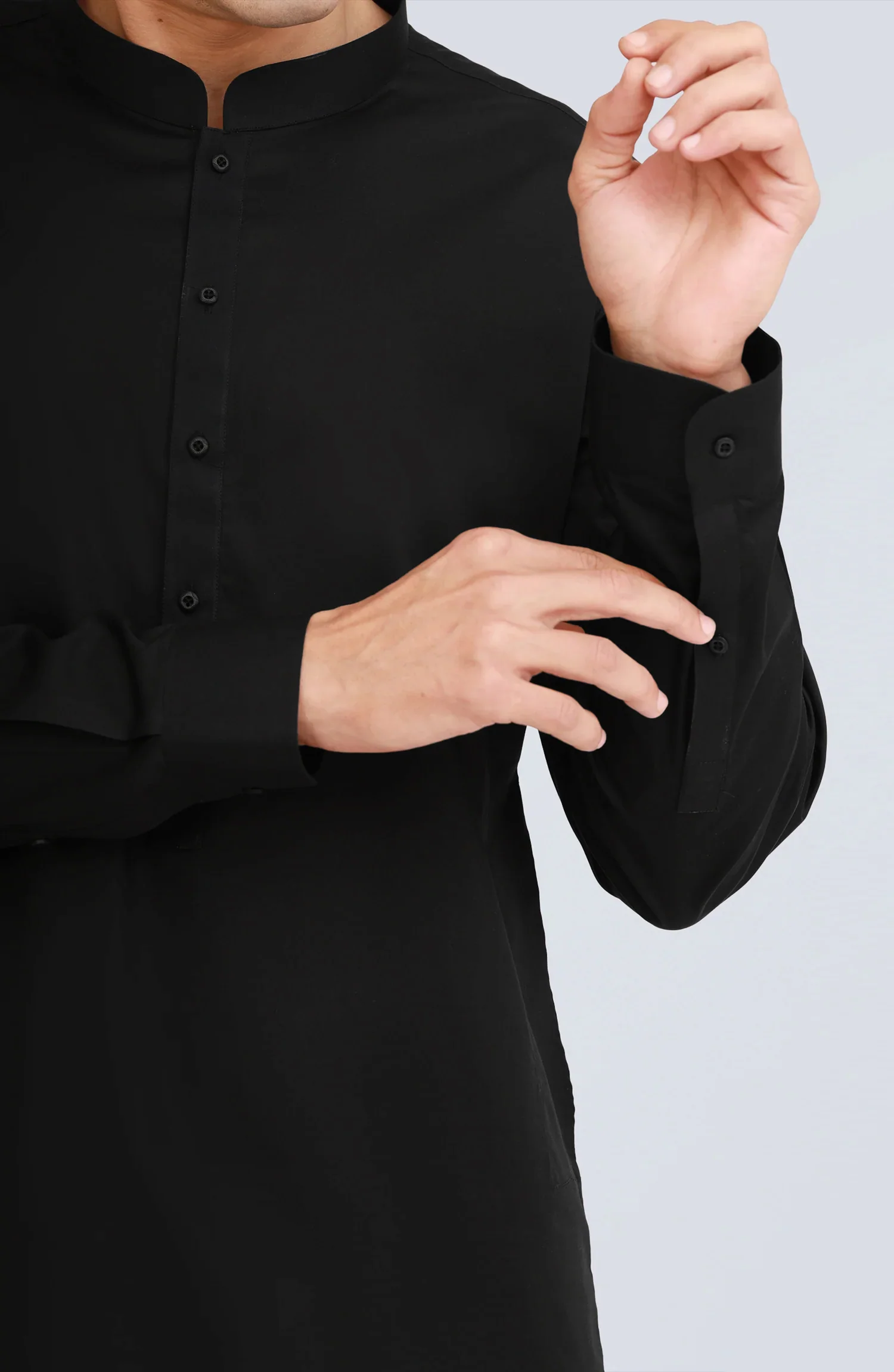BLACK 100% COTTON KAMEEZ SHALWAR - Image 3