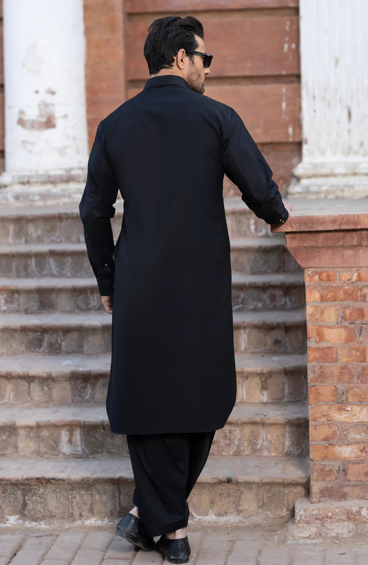 BLACK 100% COTTON KAMEEZ SHALWAR - Image 5