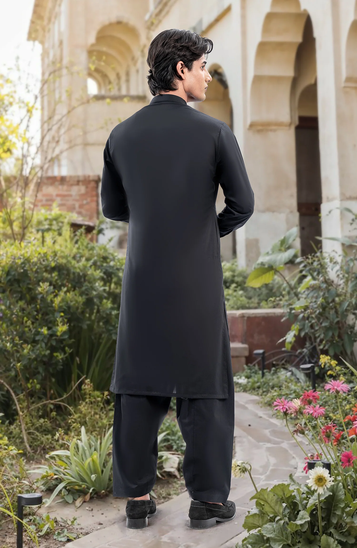 BLACK 100% COTTON KAMEEZ SHALWAR - Image 5