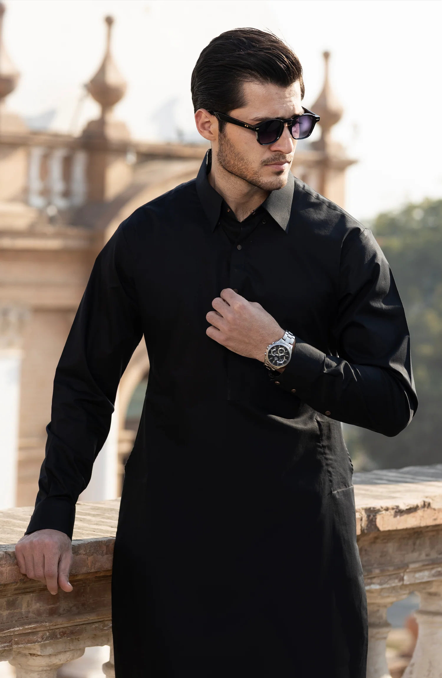 BLACK 100% COTTON KAMEEZ SHALWAR - Image 2