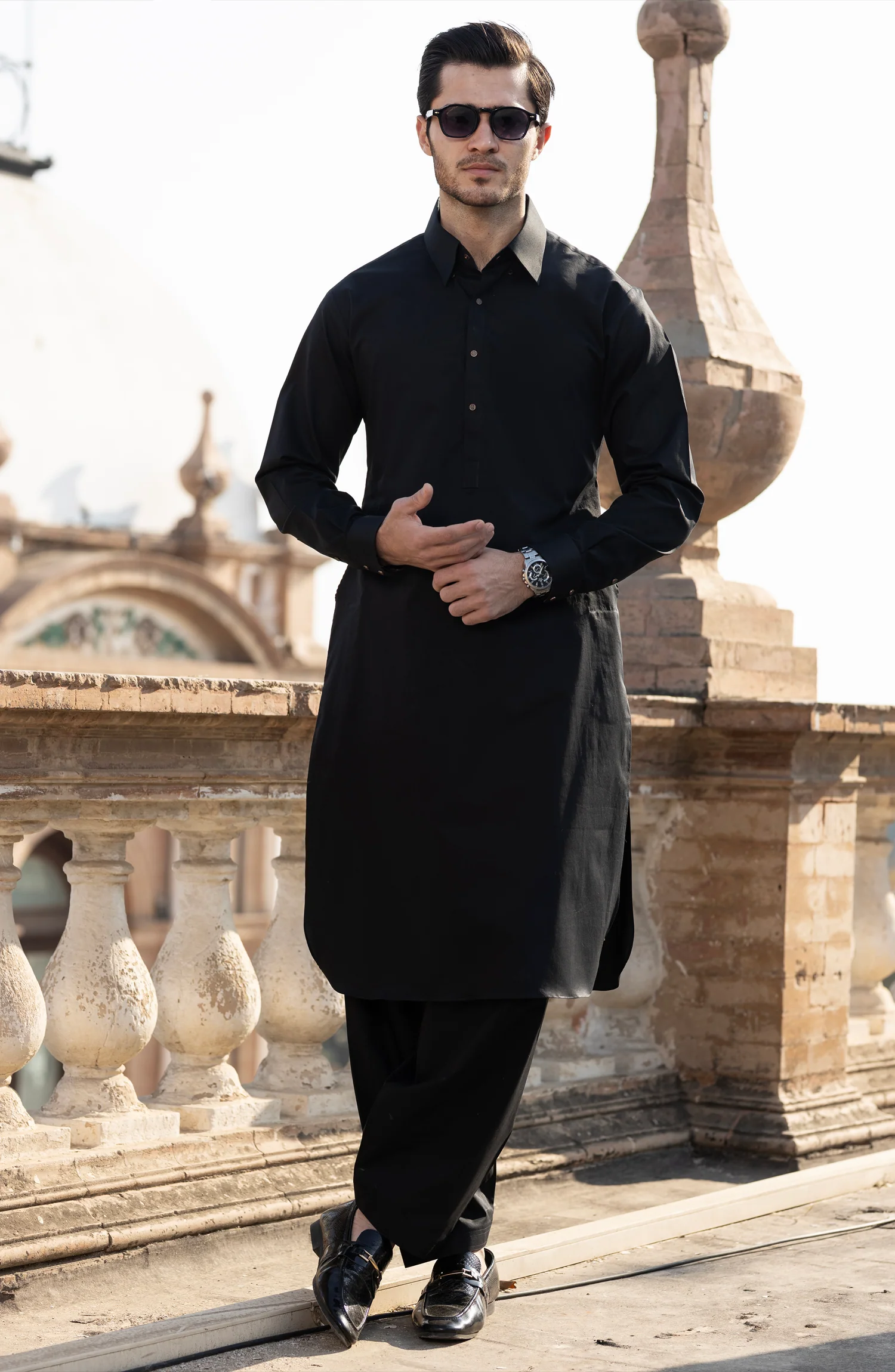 BLACK 100% COTTON KAMEEZ SHALWAR - Image 6