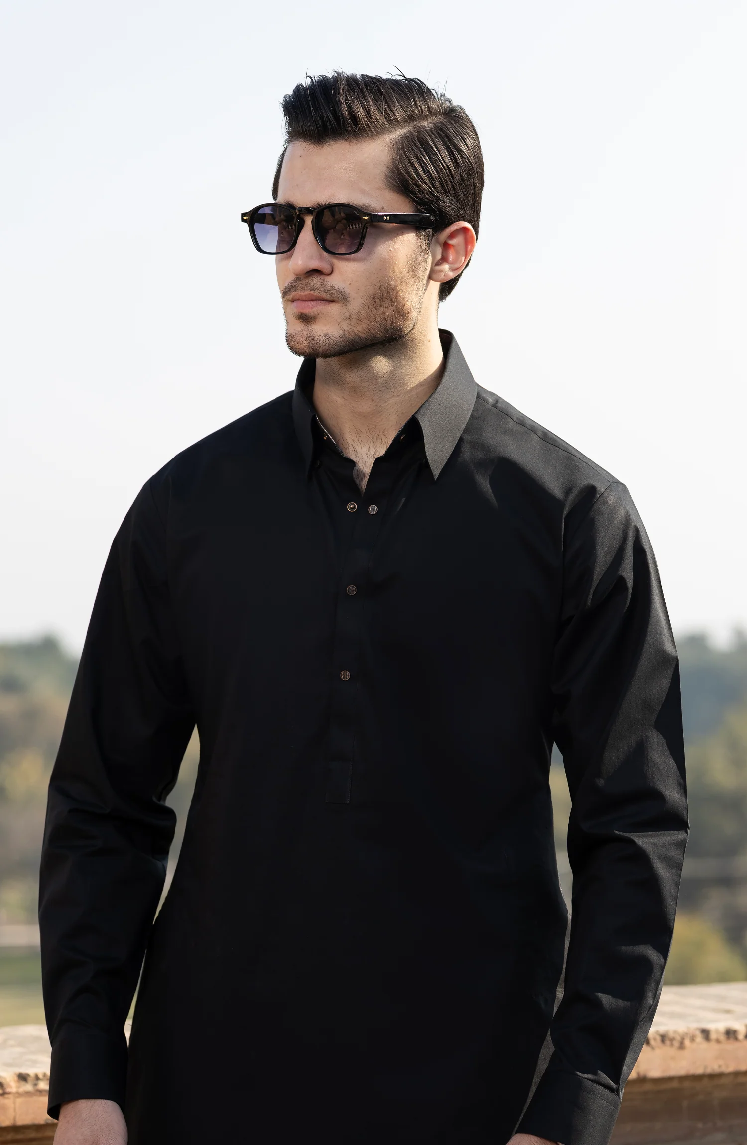 BLACK 100% COTTON KAMEEZ SHALWAR - Image 8