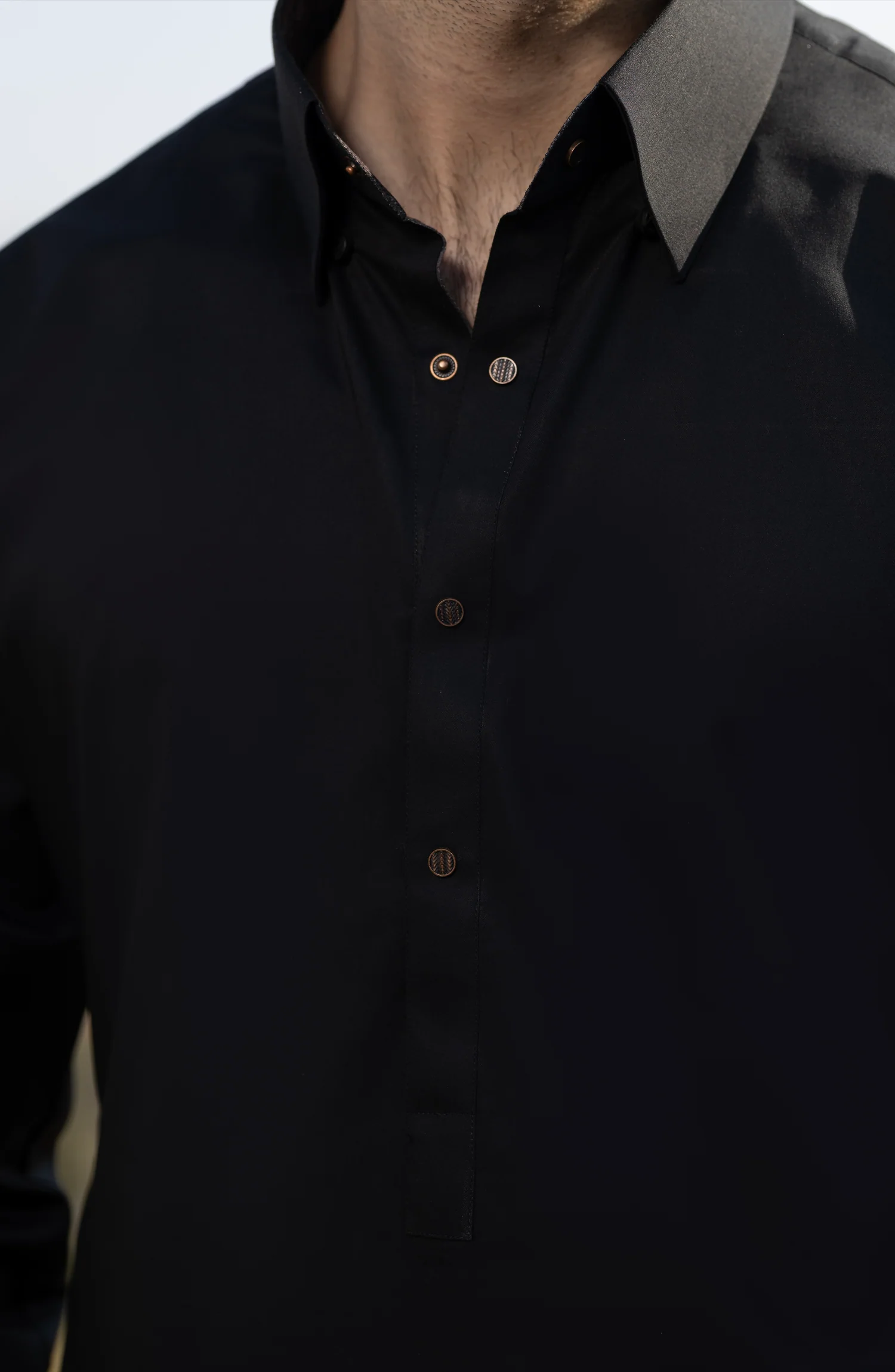 BLACK 100% COTTON KAMEEZ SHALWAR - Image 9