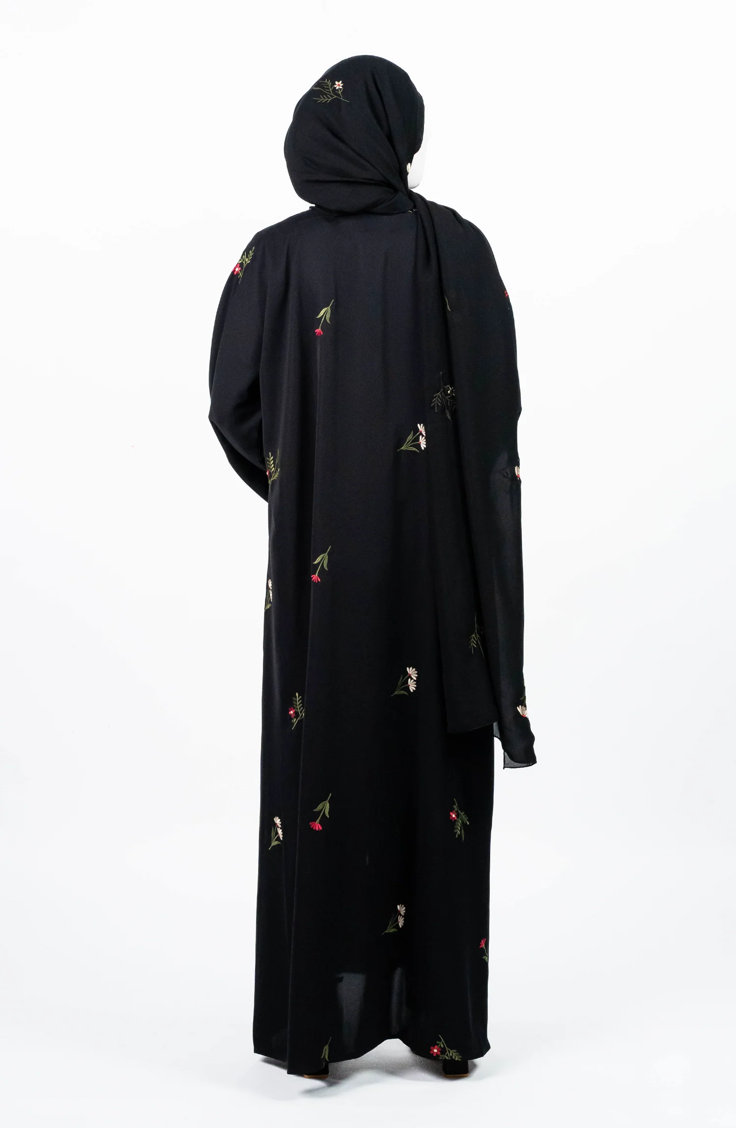 BLACK ABAYA EMBROIDERED - Image 6