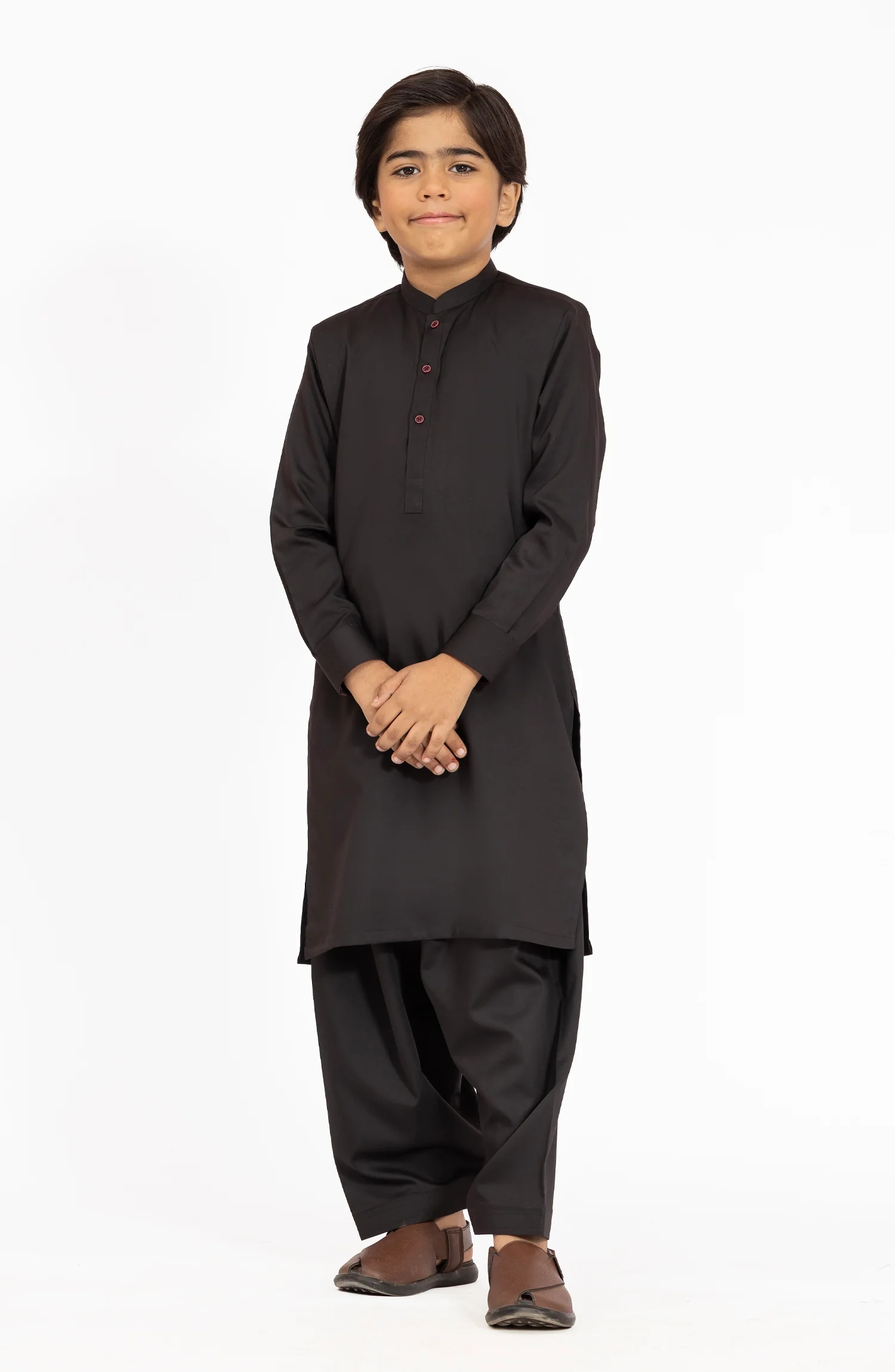 BLACK BLENDED KAMEEZ SHALWAR - Image 6