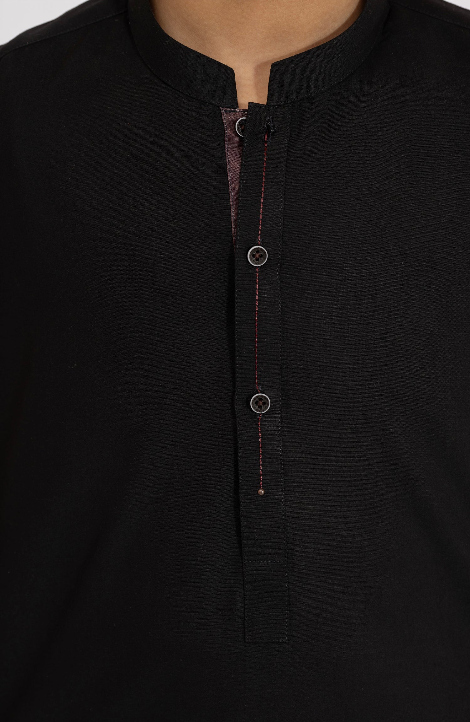 BLACK BLENDED KURTA PYJAMA - Image 2