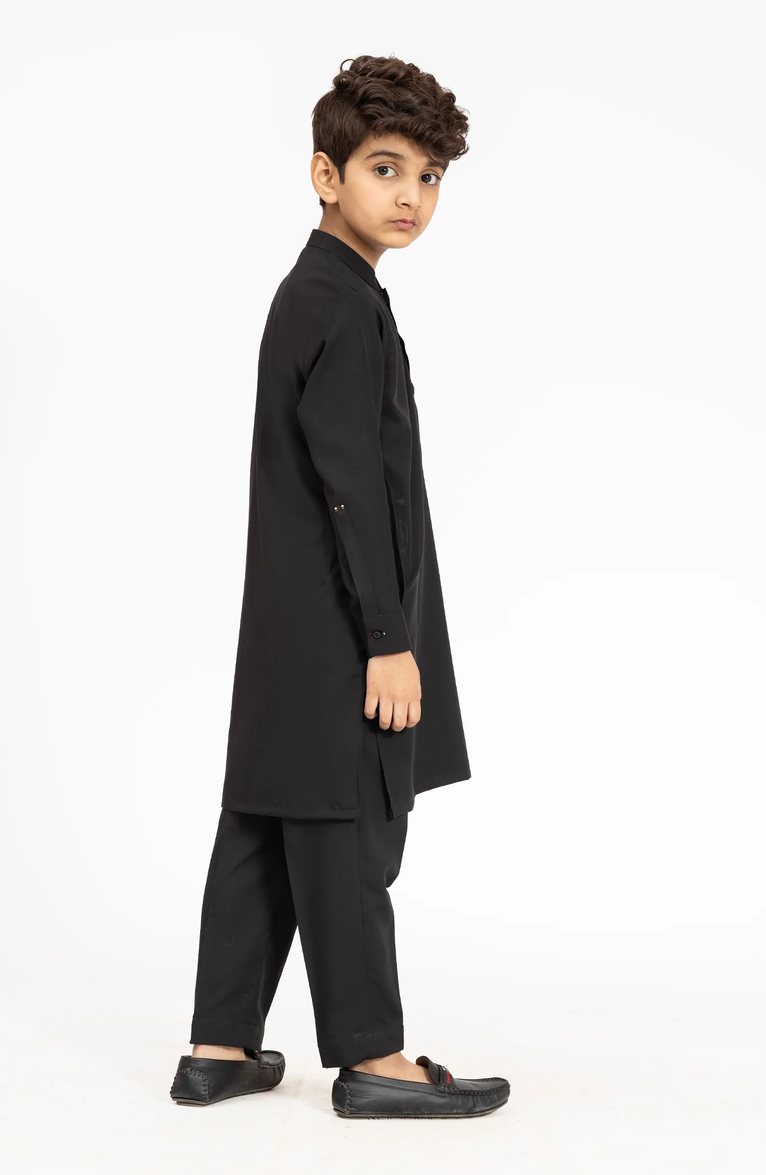 BLACK BLENDED KURTA PYJAMA - Image 6