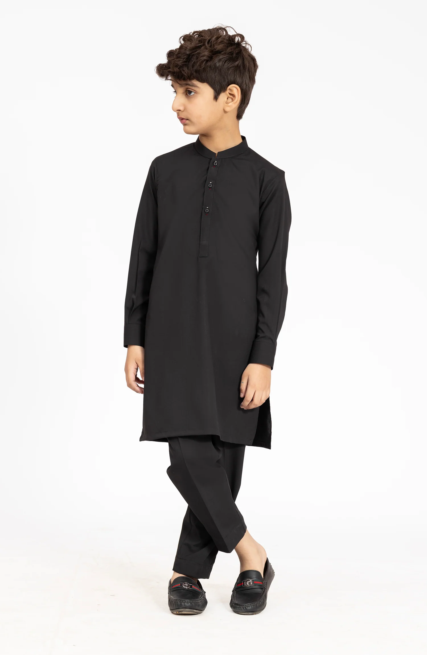 BLACK BLENDED KURTA PYJAMA - Image 7