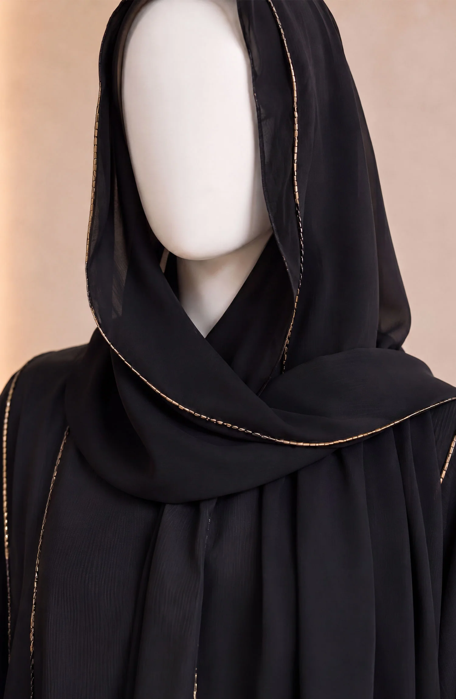 BLACK FORMAL FESTIVE ABAYA - Image 6