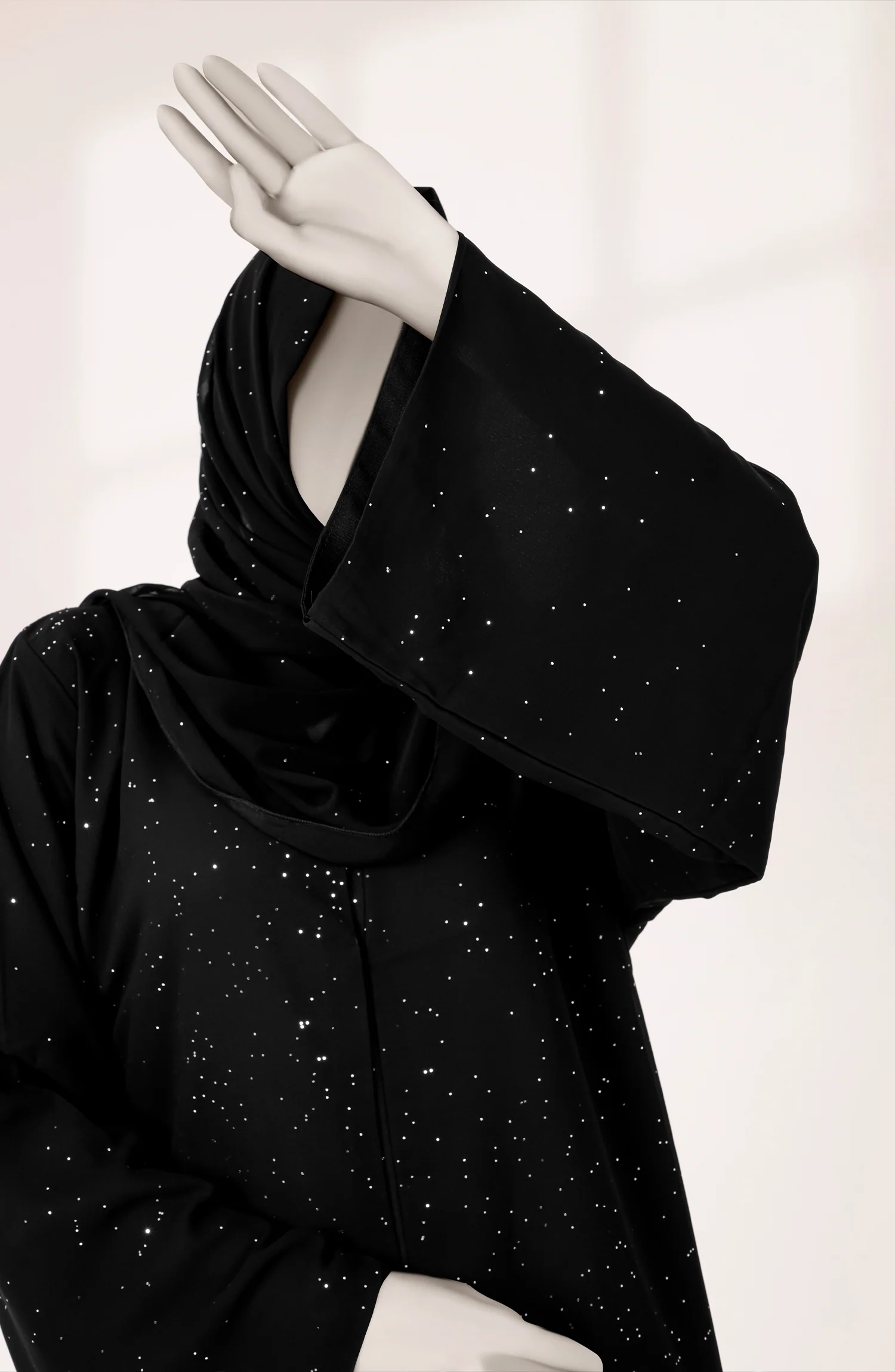 BLACK GLITTER ABAYA - Image 4