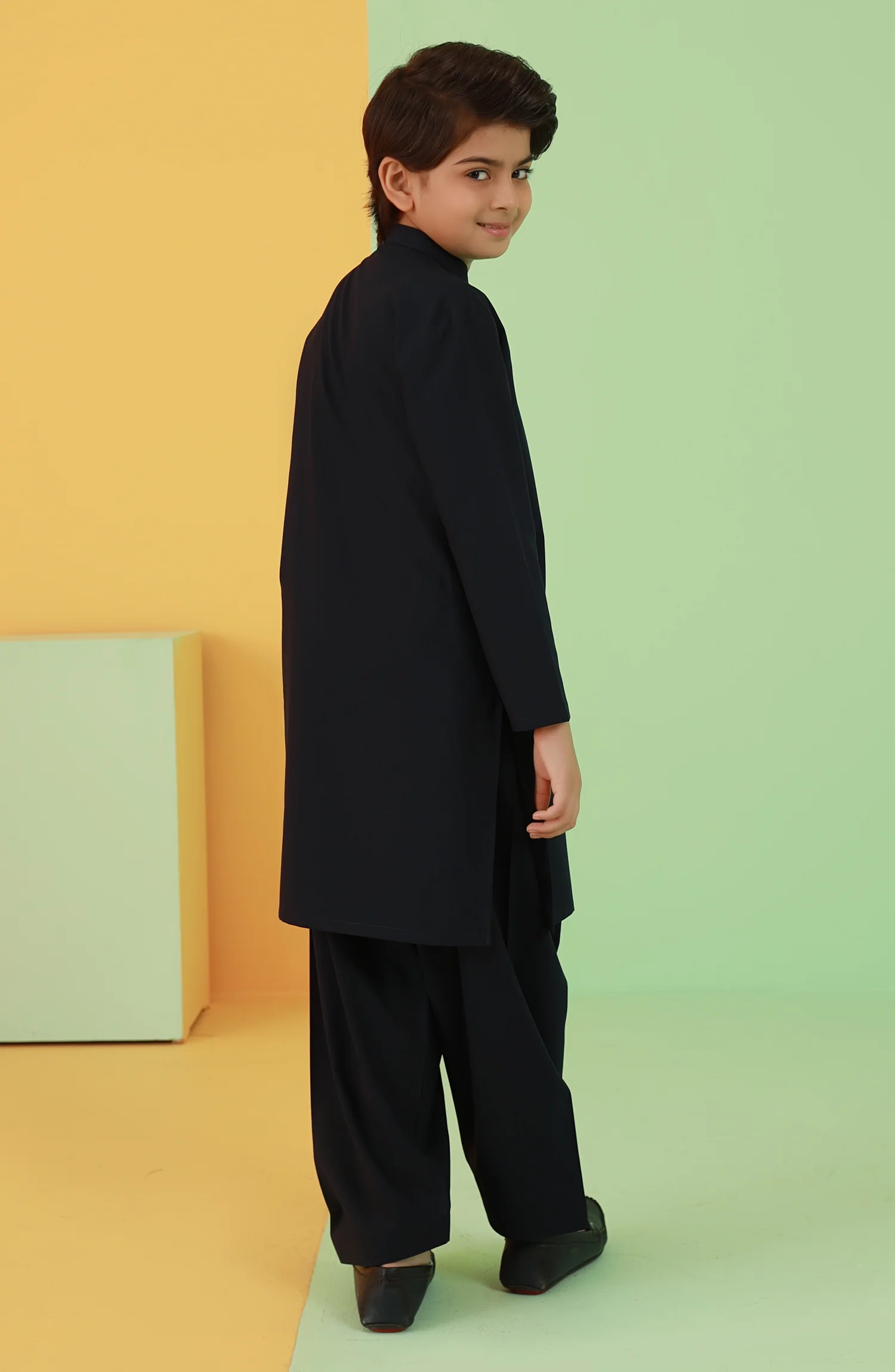 BOYS KAMEEZ SHALWAR NAVY BLUE - Image 4