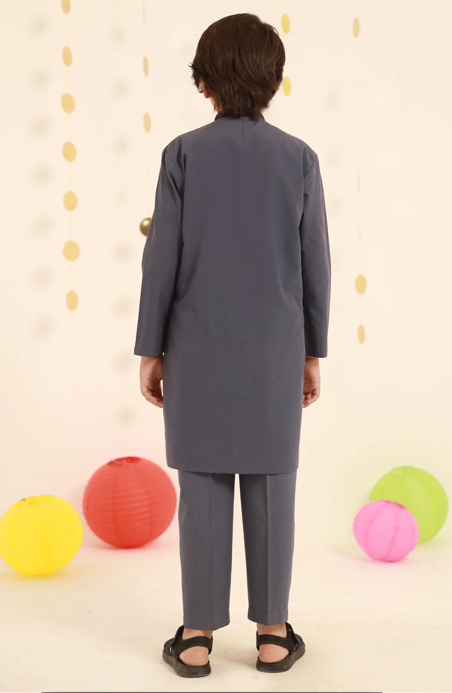 BOYS KURTA PAJAMA PURPLE - Image 4