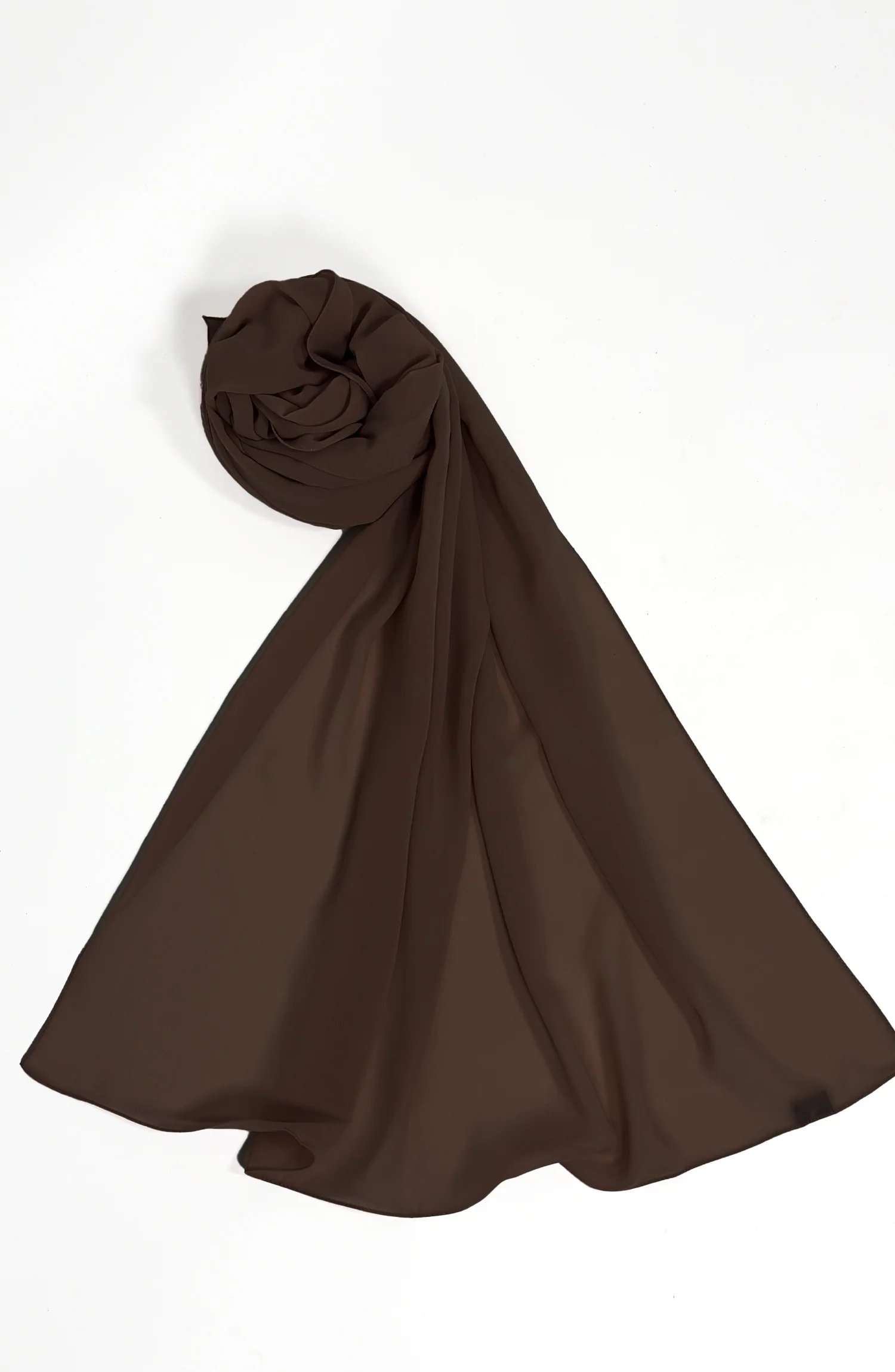 BROWN KOREAN CHIFFON STOLE - Image 2