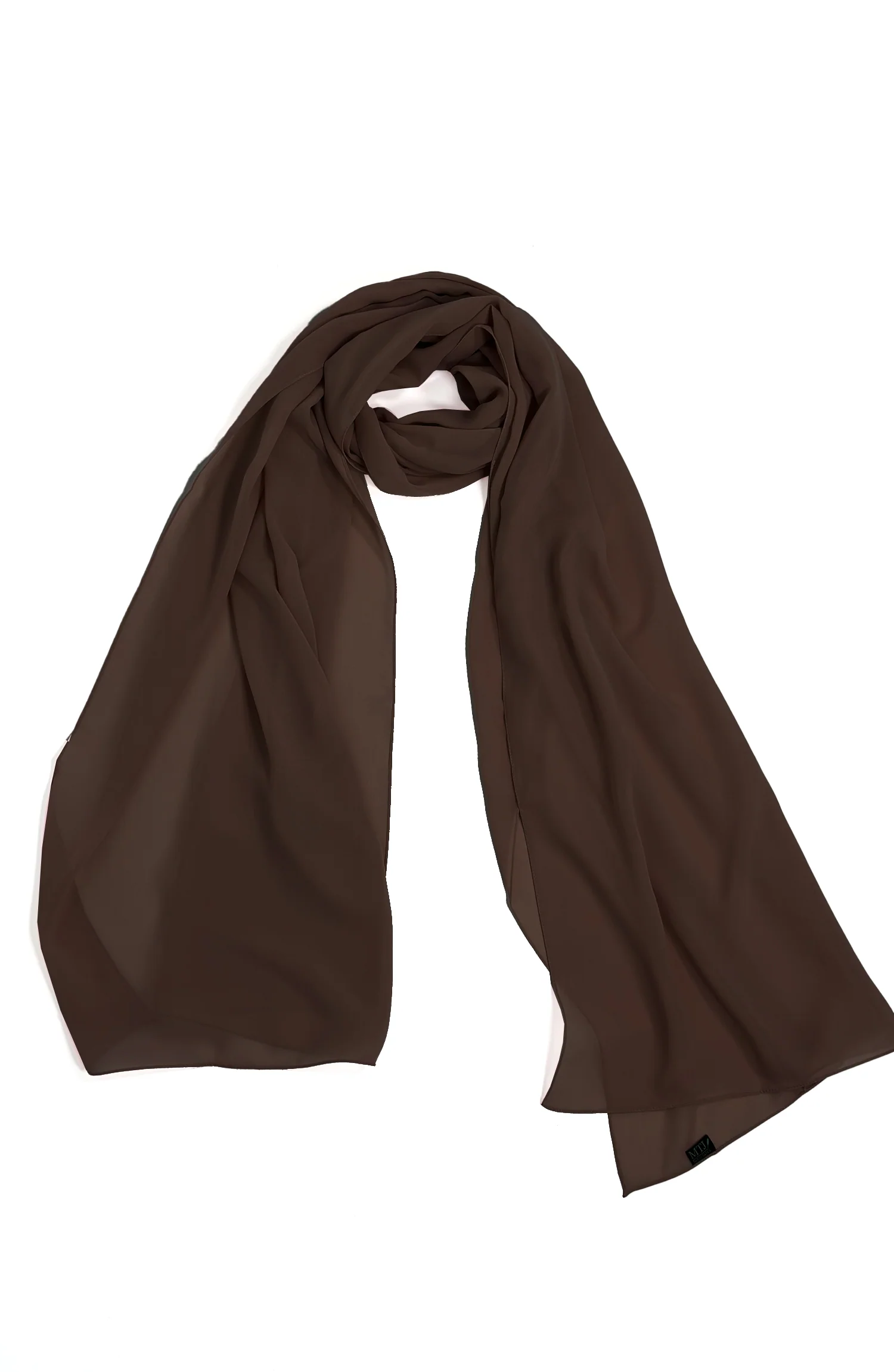 BROWN KOREAN CHIFFON STOLE - Image 3