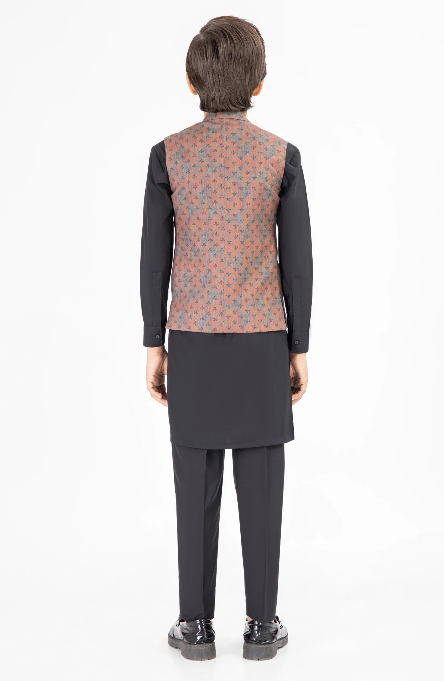 BROWN PRINTED WAIST COAT - Image 4