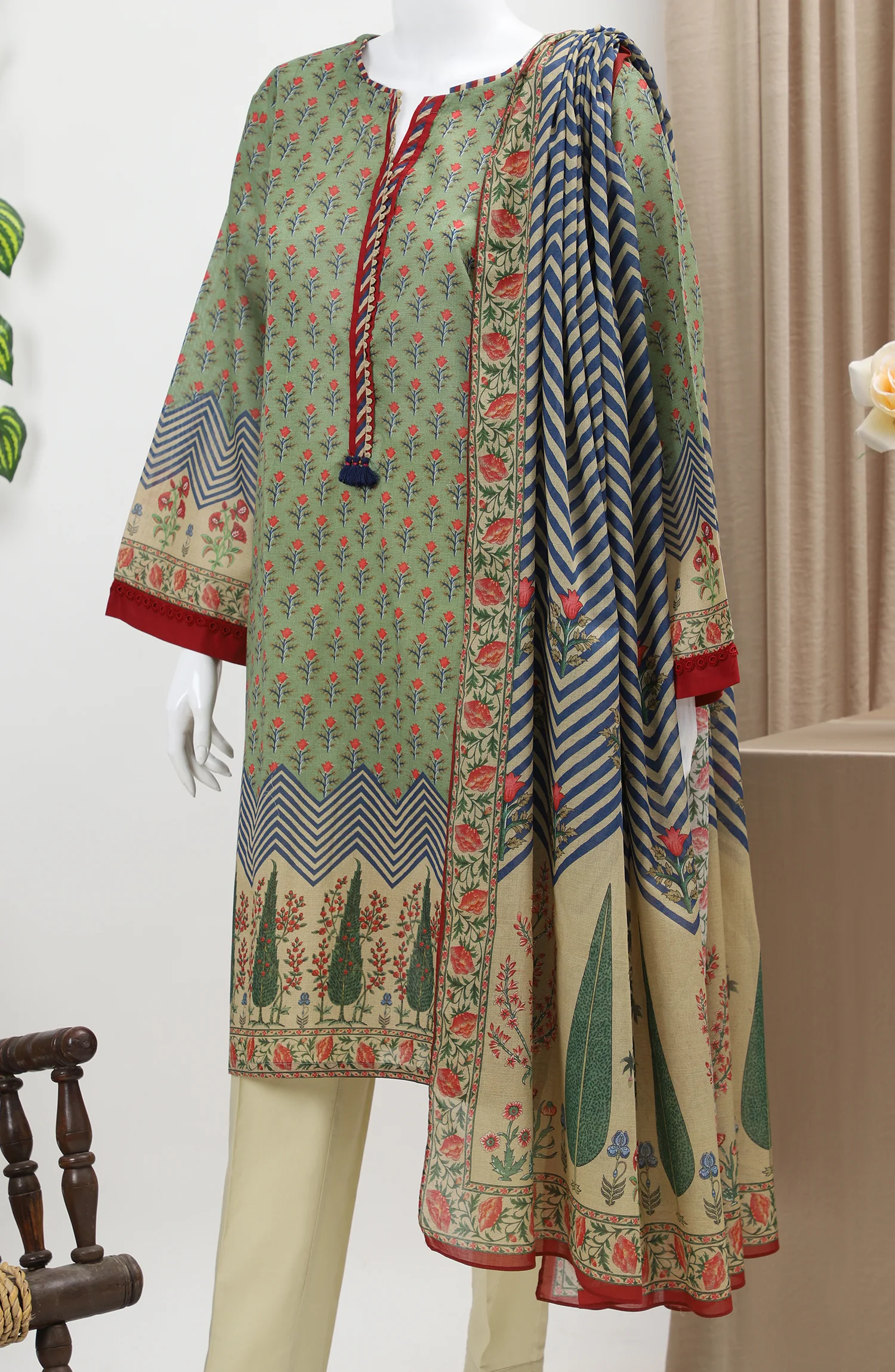 CHARBAGH 3PC STITCHED SUIT - Image 2