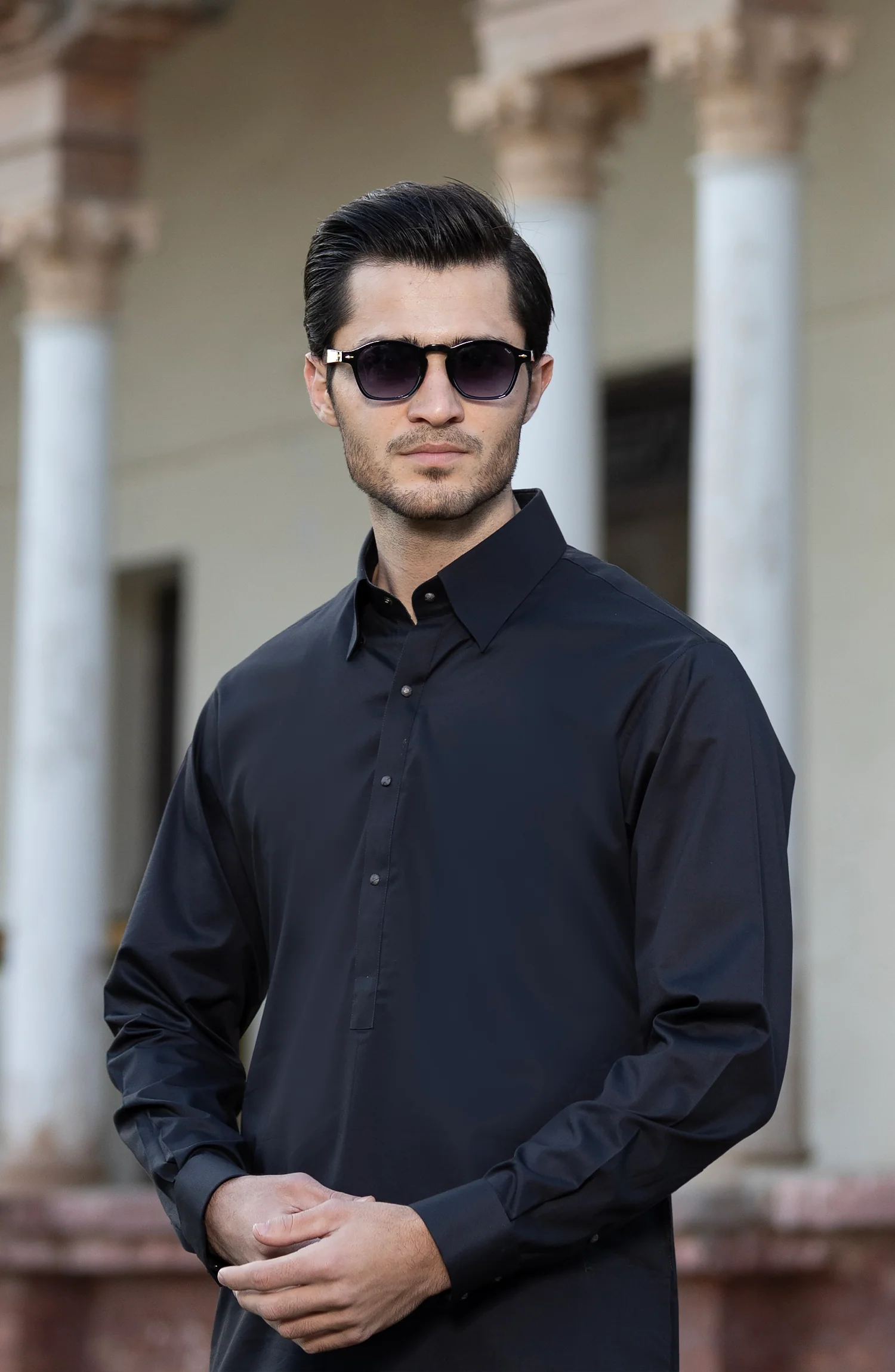CHARCOAL 100% COTTON KAMEEZ SHALWAR - Image 5