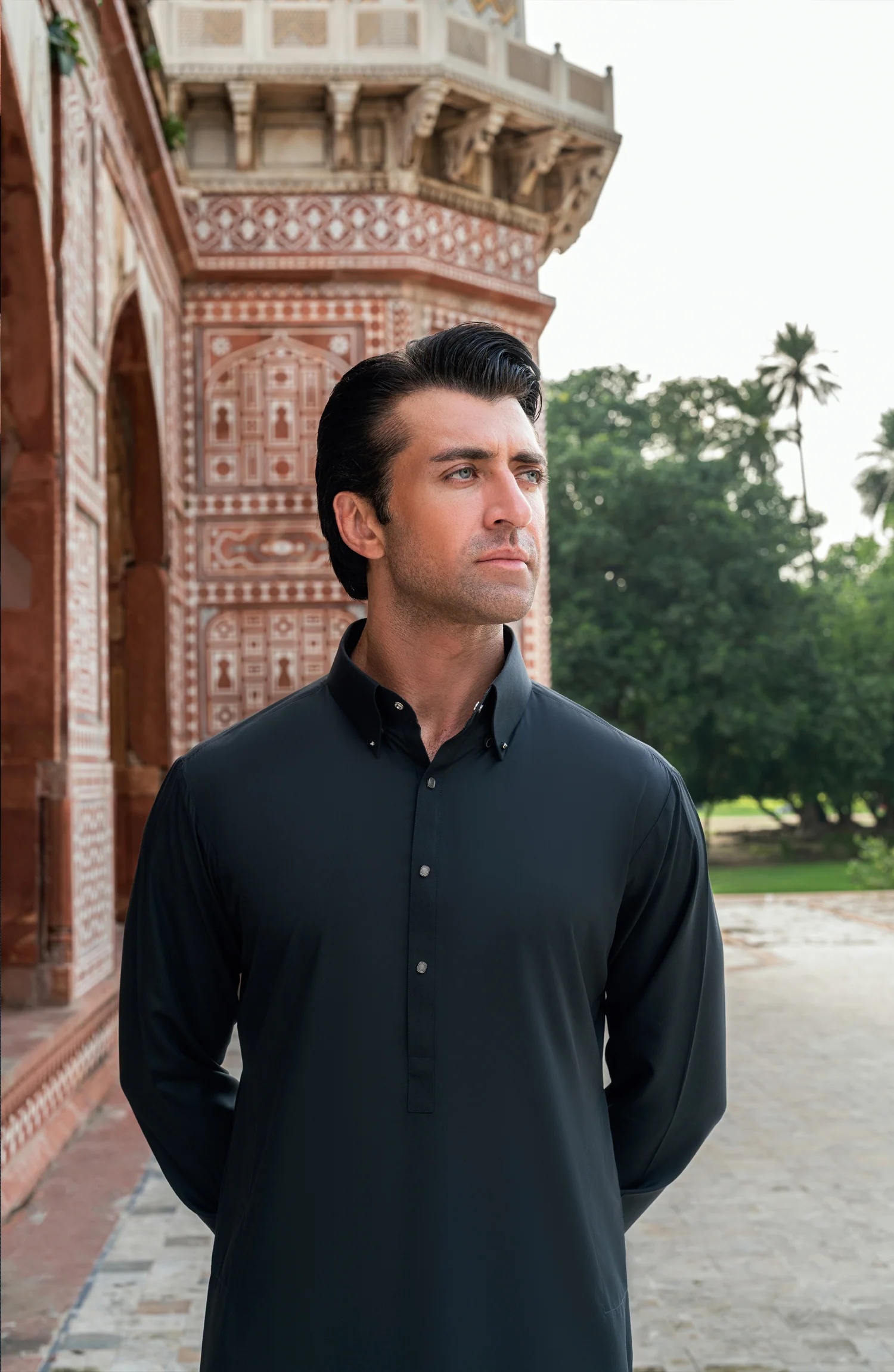 CHARCOAL BLENDED KAMEEZ SHALWAR - Image 2