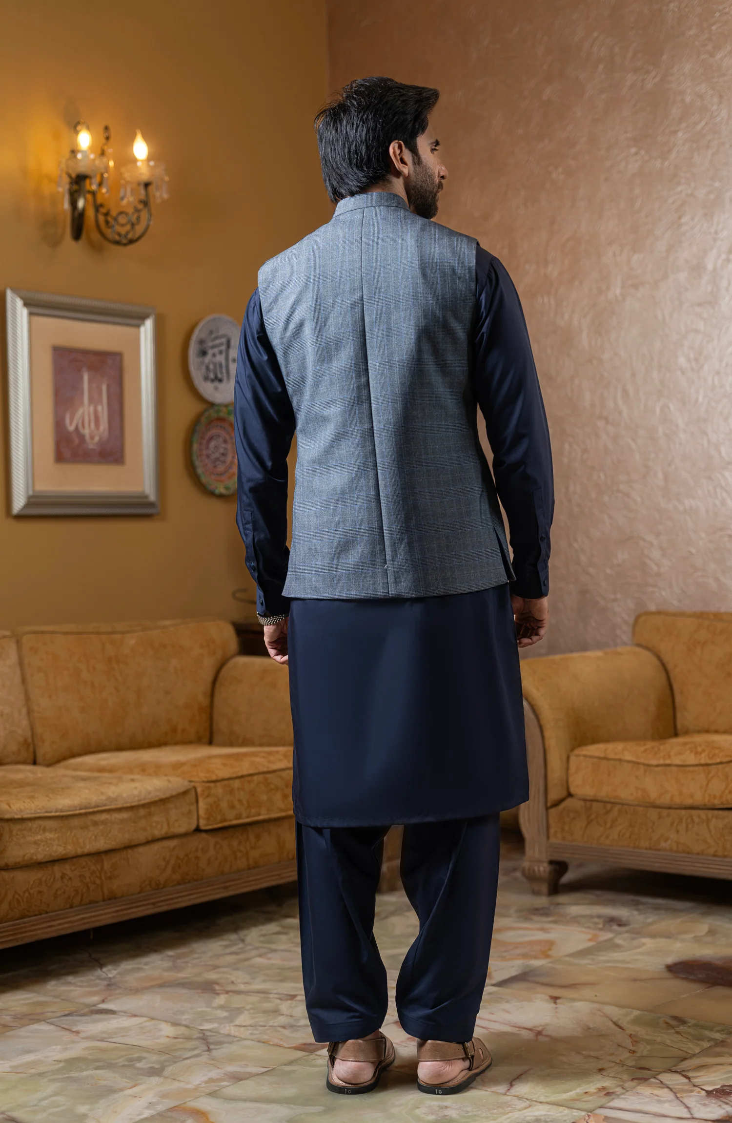 CHARCOAL BLENDED WAISTCOAT - Image 3