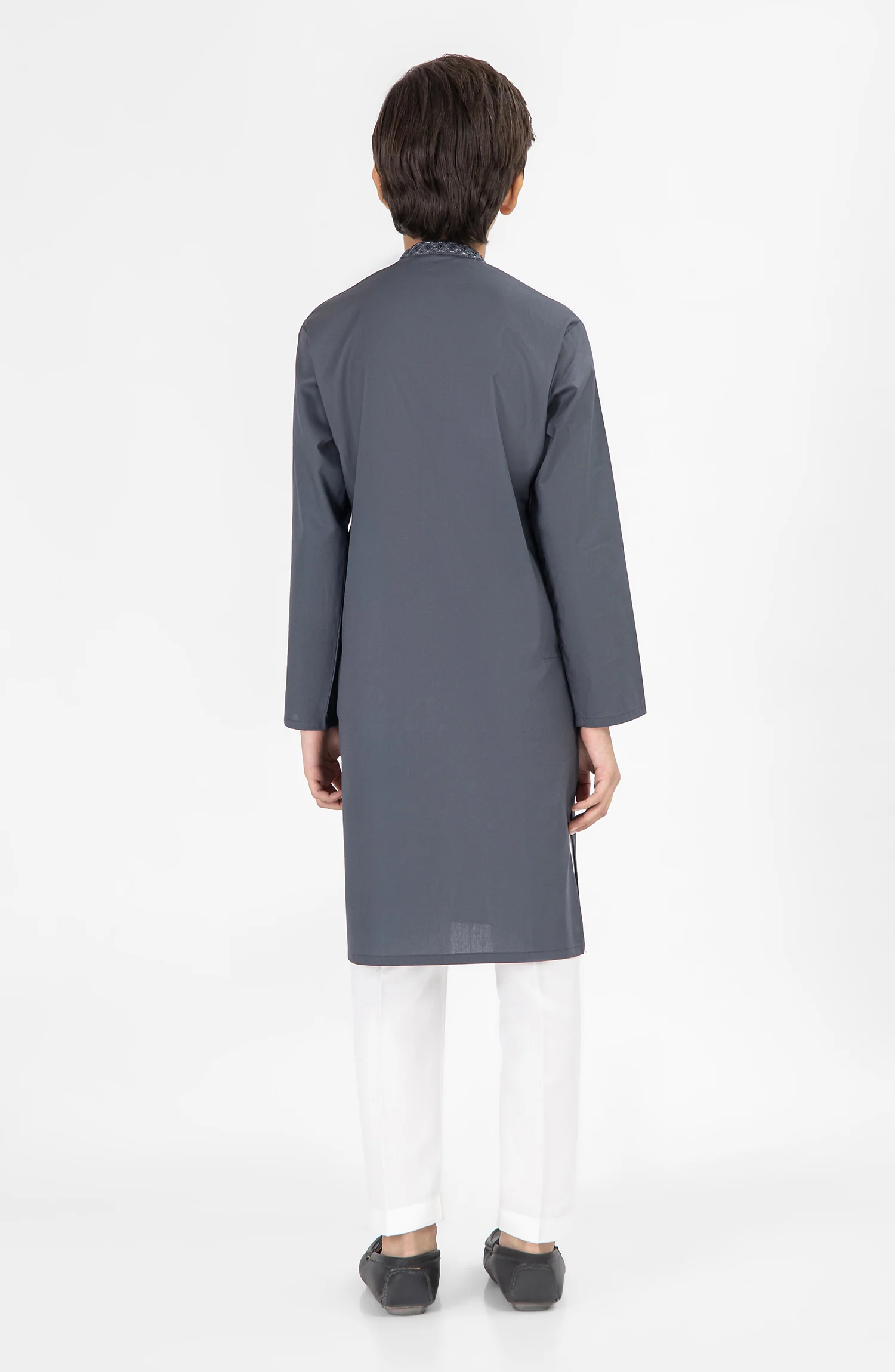 CHARCOAL SEMI FORMAL KURTA - Image 5