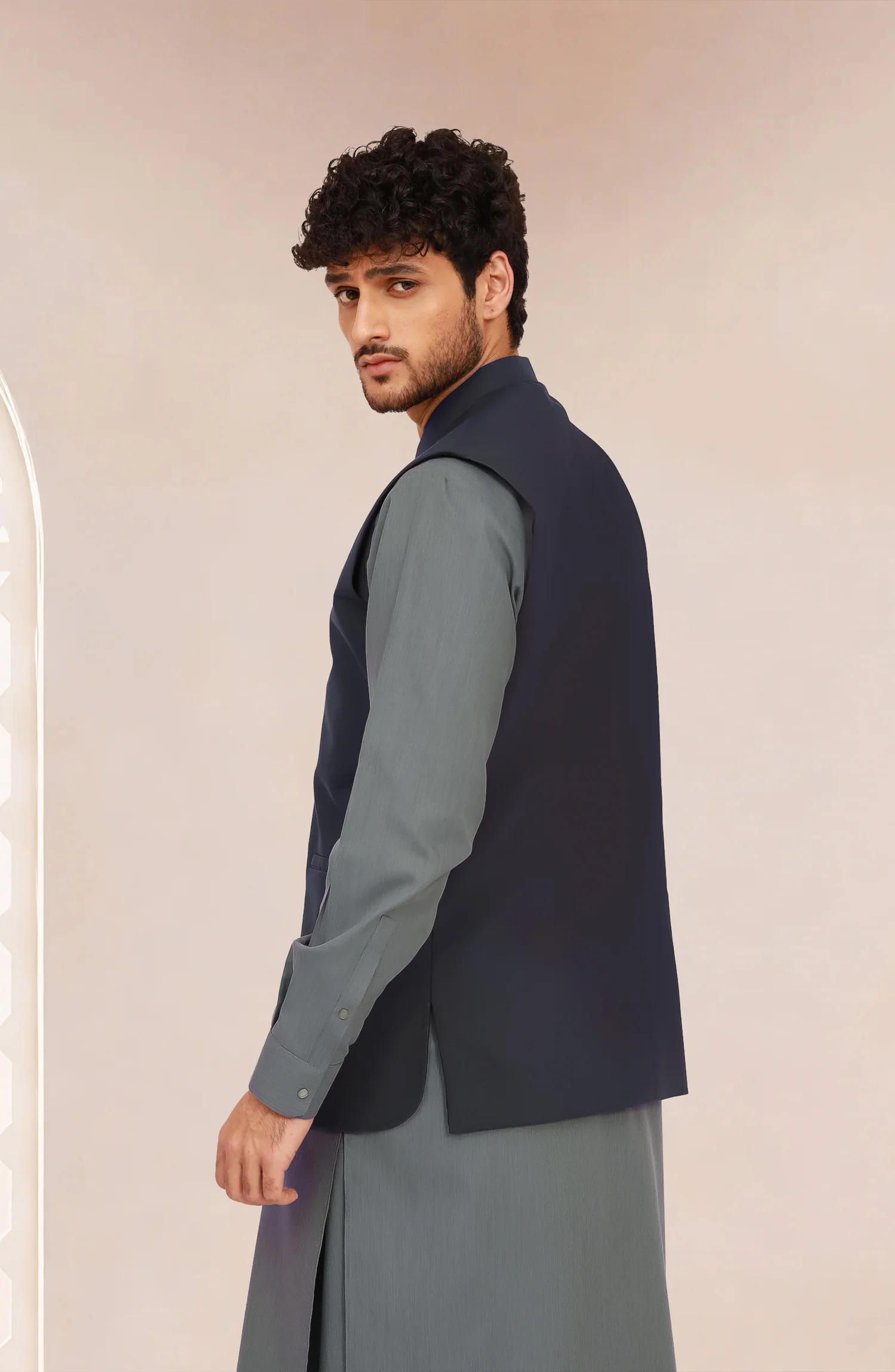CHARCOAL SUITING WAISTCOAT - Image 5