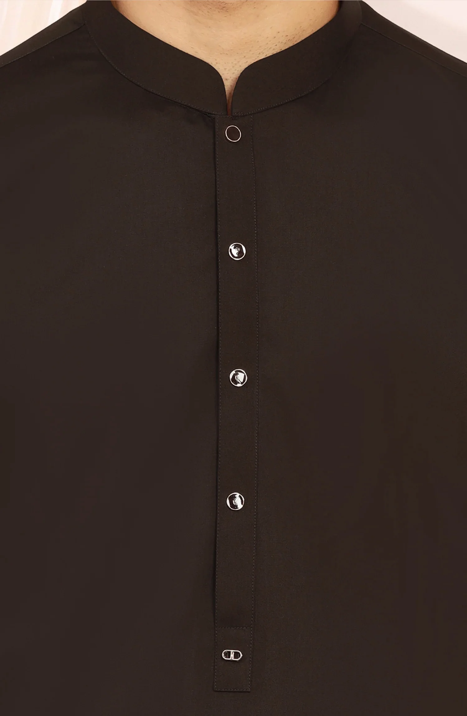 CHOCOLATE-BROWN BLENDED KAMEEZ SHALWAR - Image 5
