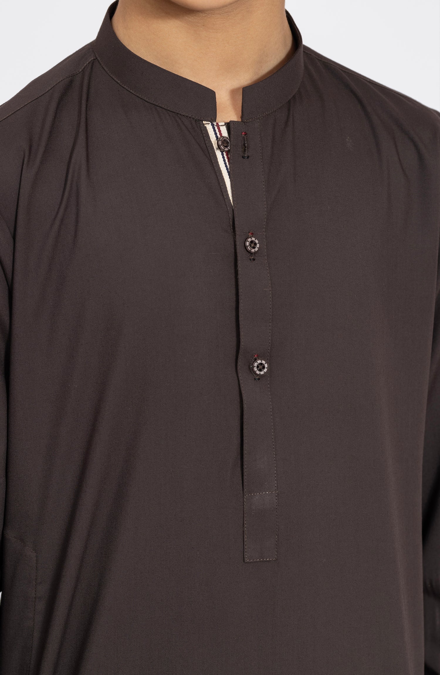 CHOCOLATE-BROWN KURTA PAJAMA - Image 2
