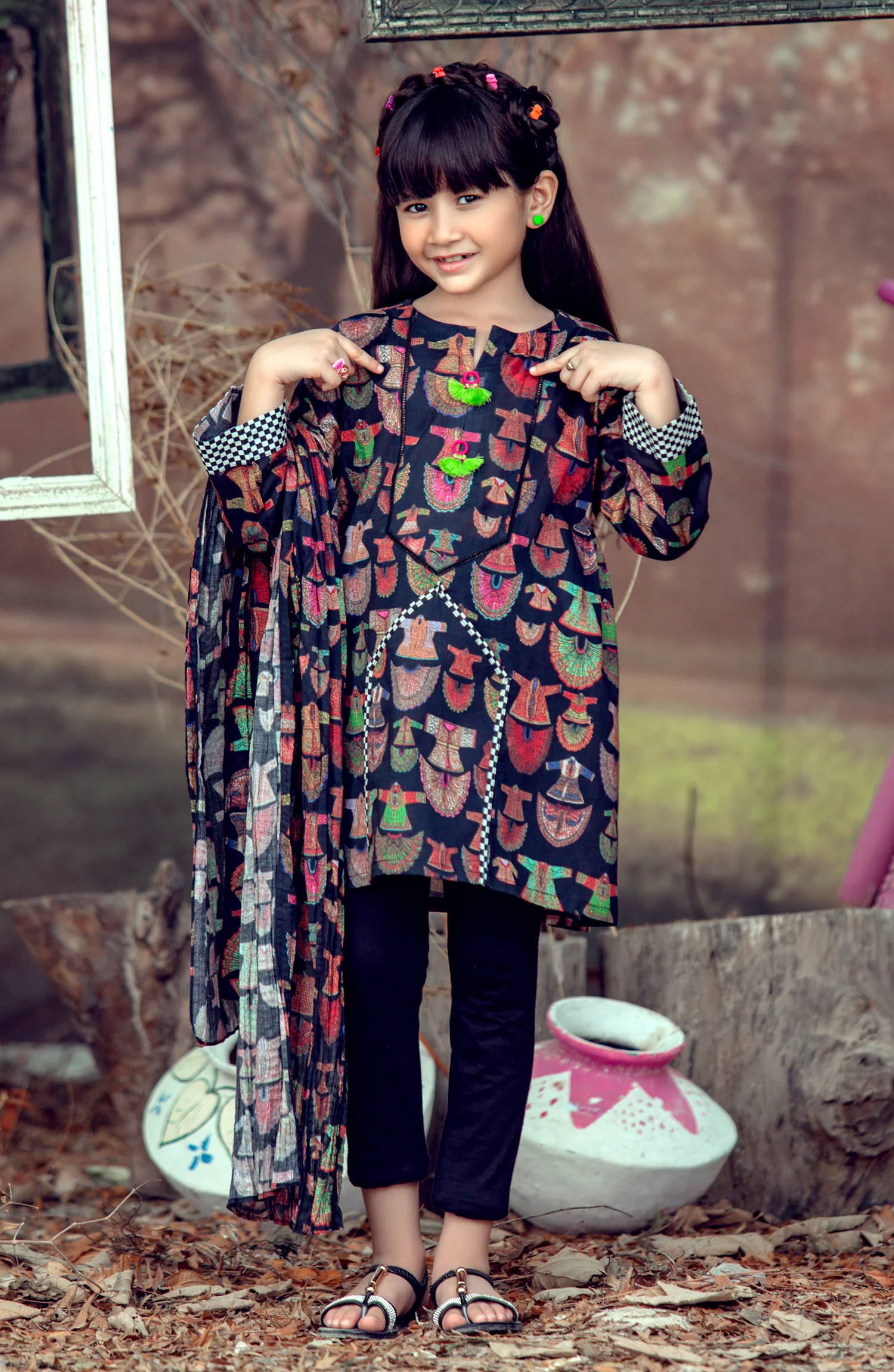 CHOGHA GIRLS 2PC STITCHED SUIT - Image 3