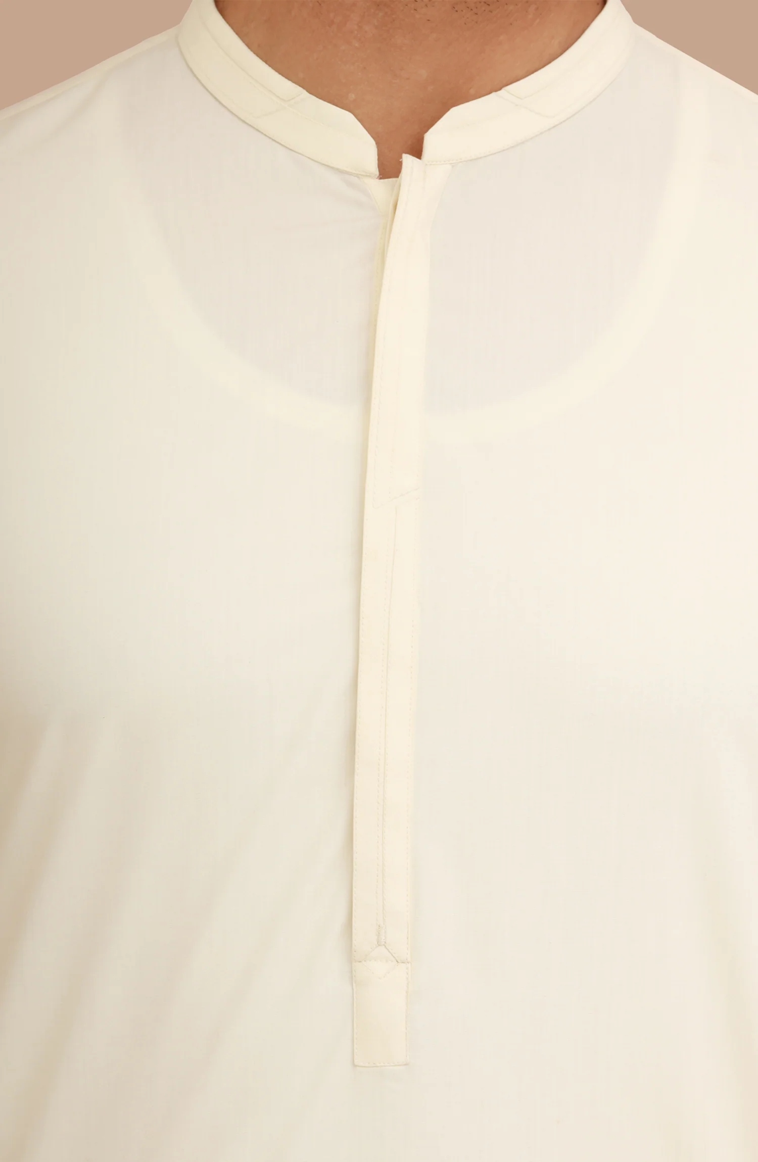 CREAM BLENDED EMBROIDERED KAMEEZ SHALWAR - Image 3