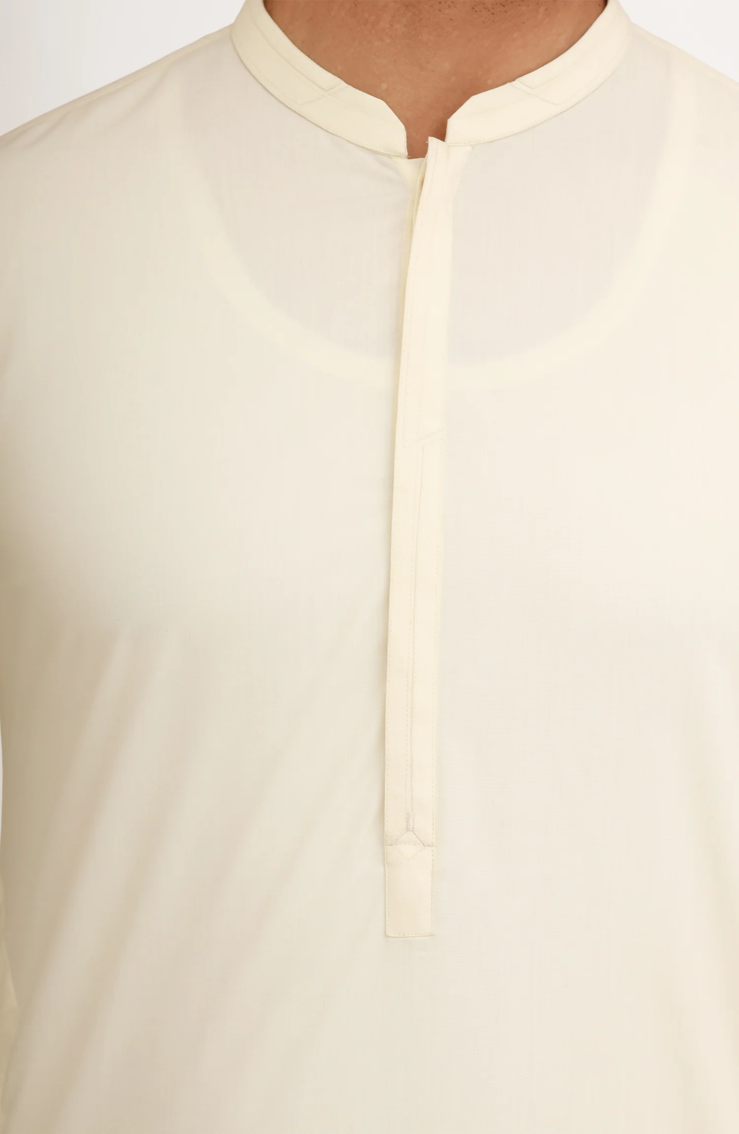 CREAM BLENDED EMBROIDERED KAMEEZ SHALWAR - Image 9