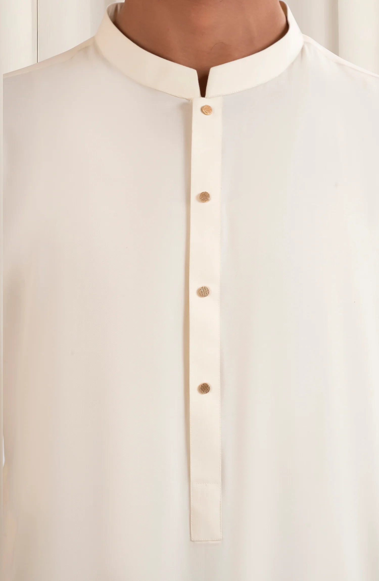 CREAM BLENDED KAMEEZ SHALWAR - Image 3