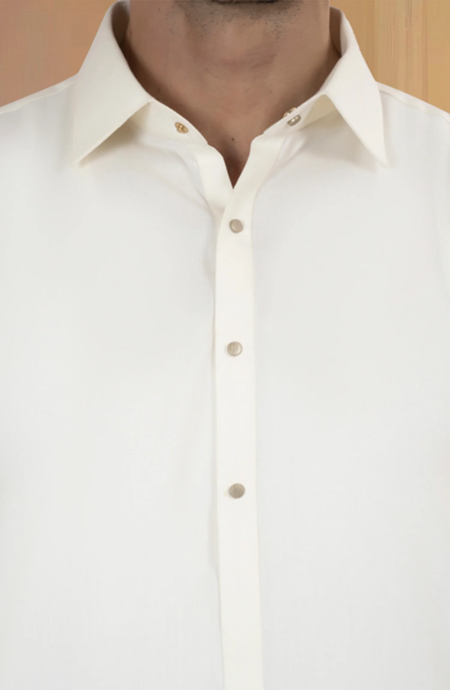 CREAM BLENDED KAMEEZ SHALWAR - Image 2