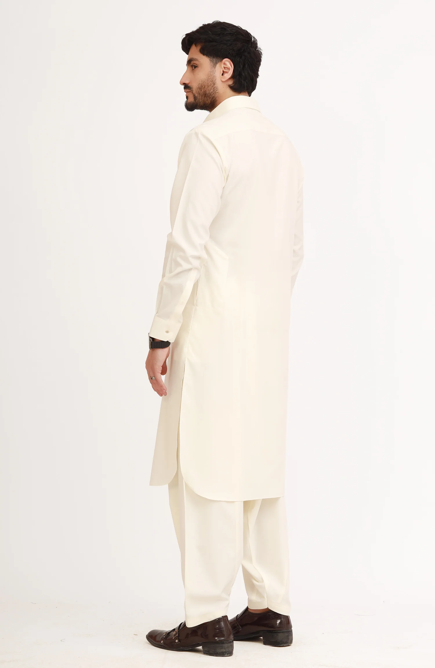 CREAM BLENDED KAMEEZ SHALWAR - Image 7