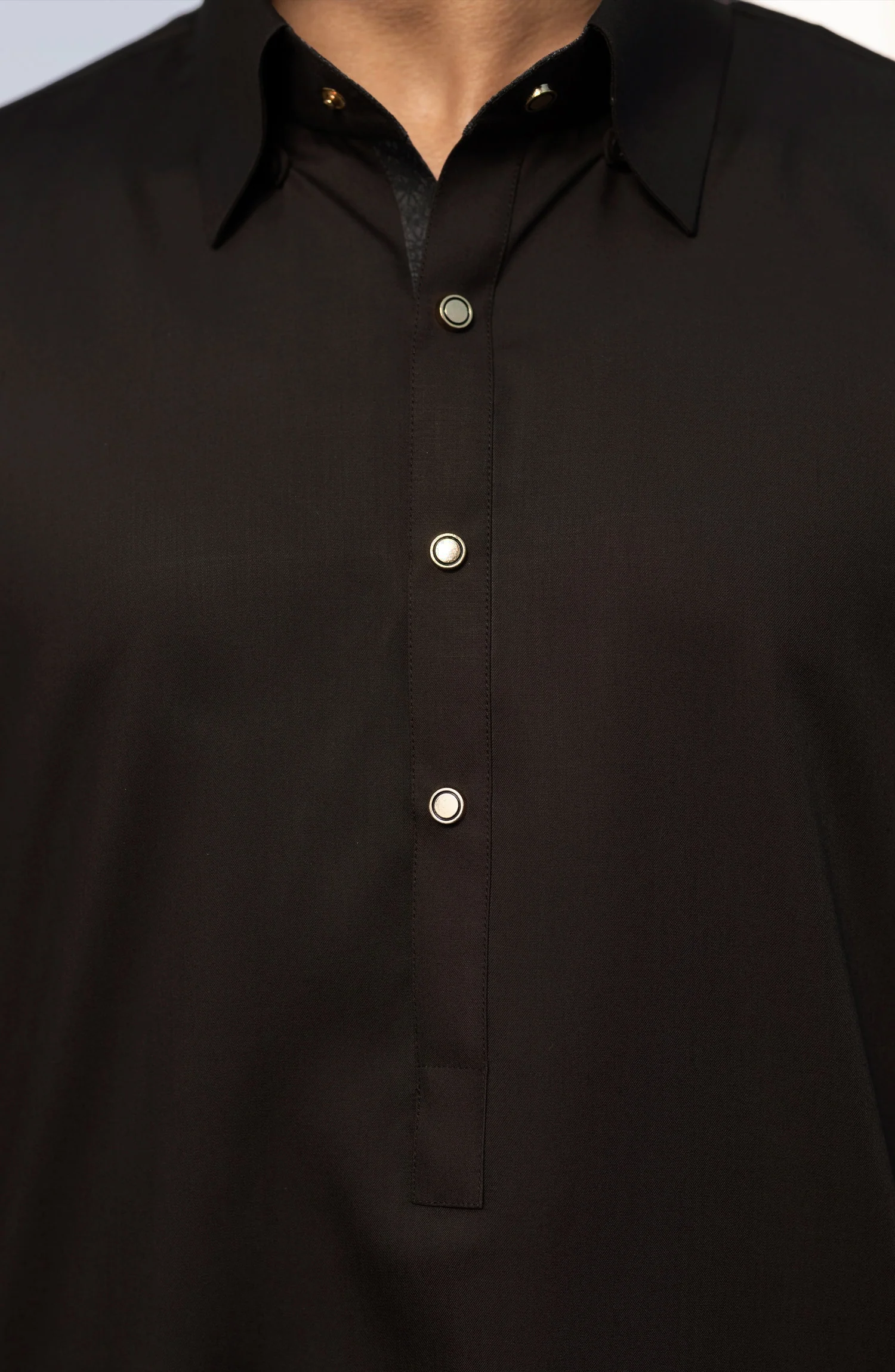 DARK-BROWN BLENDED KAMEEZ SHALWAR - Image 8