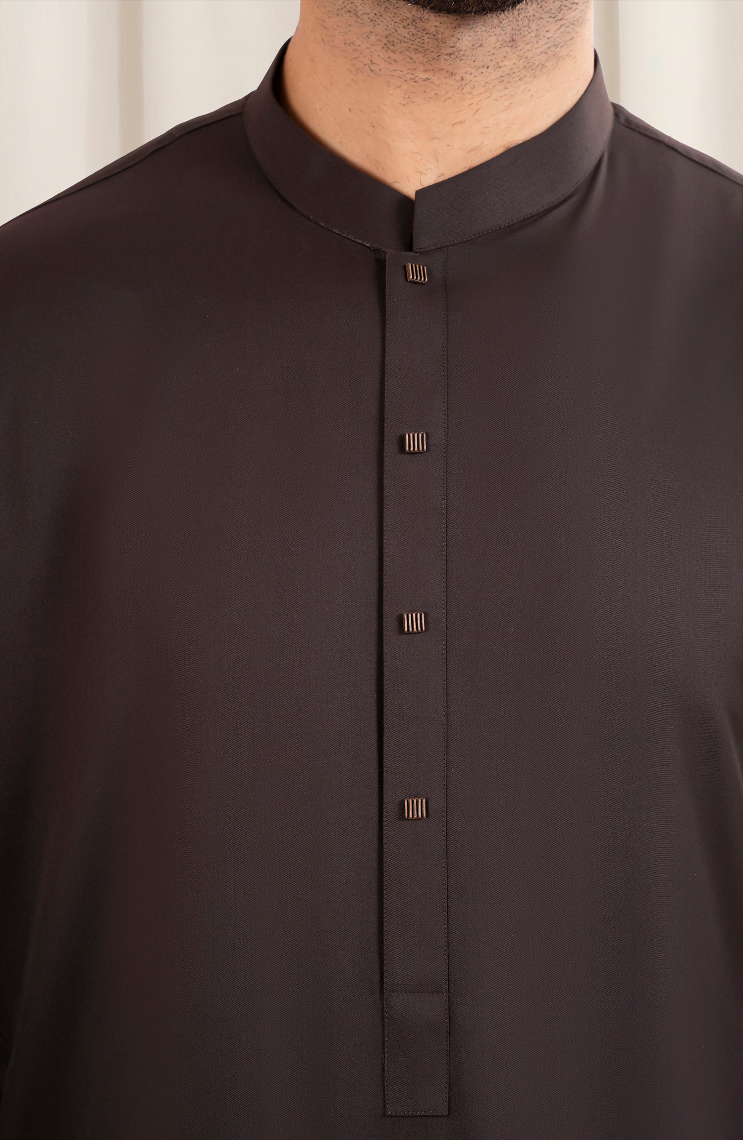 DARK CHOCOLATE BLENDED KAMEEZ SHALWAR - Image 2