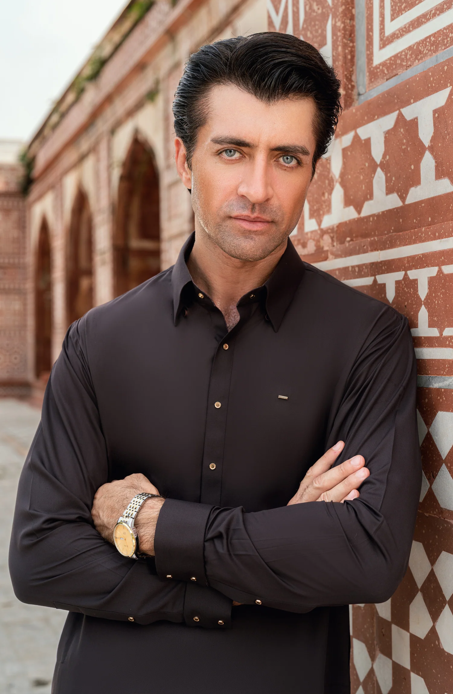 DARK-CHOCOLATE BLENDED KAMEEZ SHALWAR - Image 2