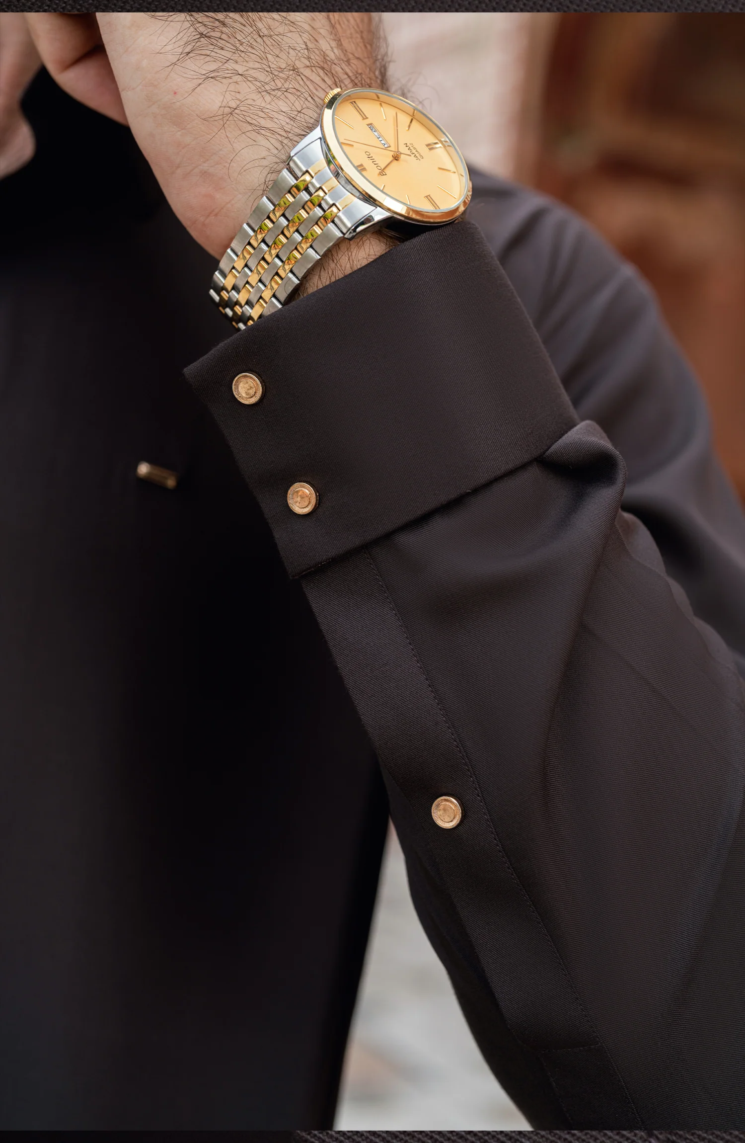 DARK-CHOCOLATE BLENDED KAMEEZ SHALWAR - Image 3