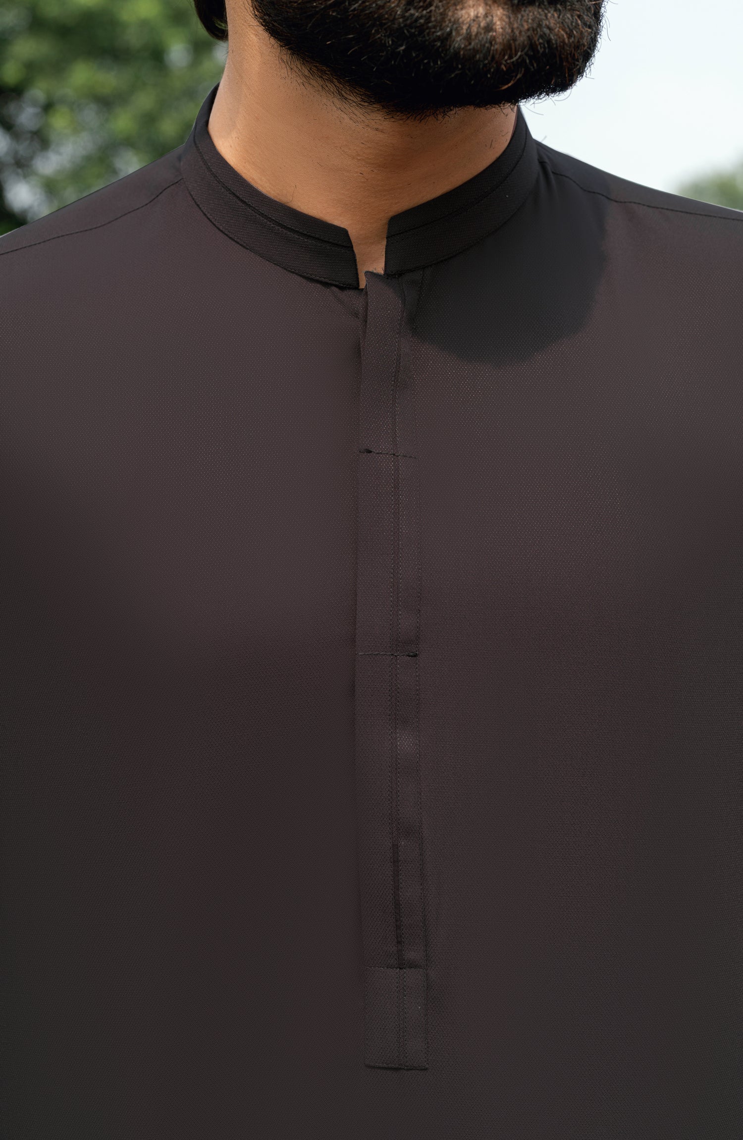 DARK-GREY BLENDED KAMEEZ SHALWAR - Image 3