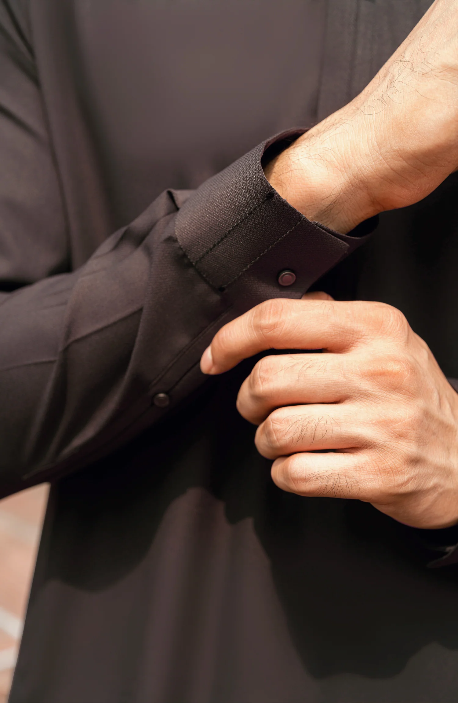 DARK-GREY BLENDED KAMEEZ SHALWAR - Image 4