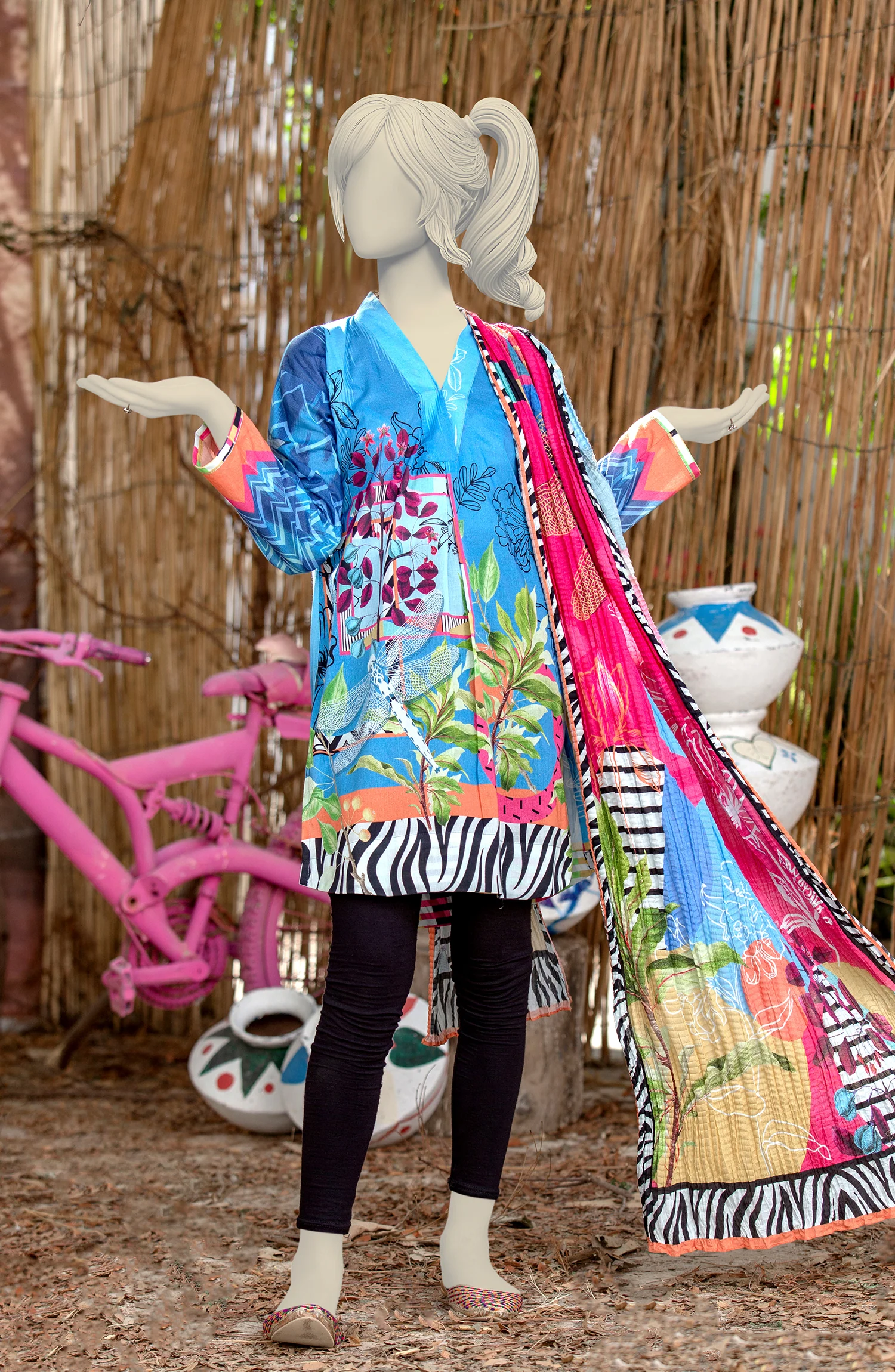 DRAGON FLY TEEN GIRLS 2PC STITCHED SUIT