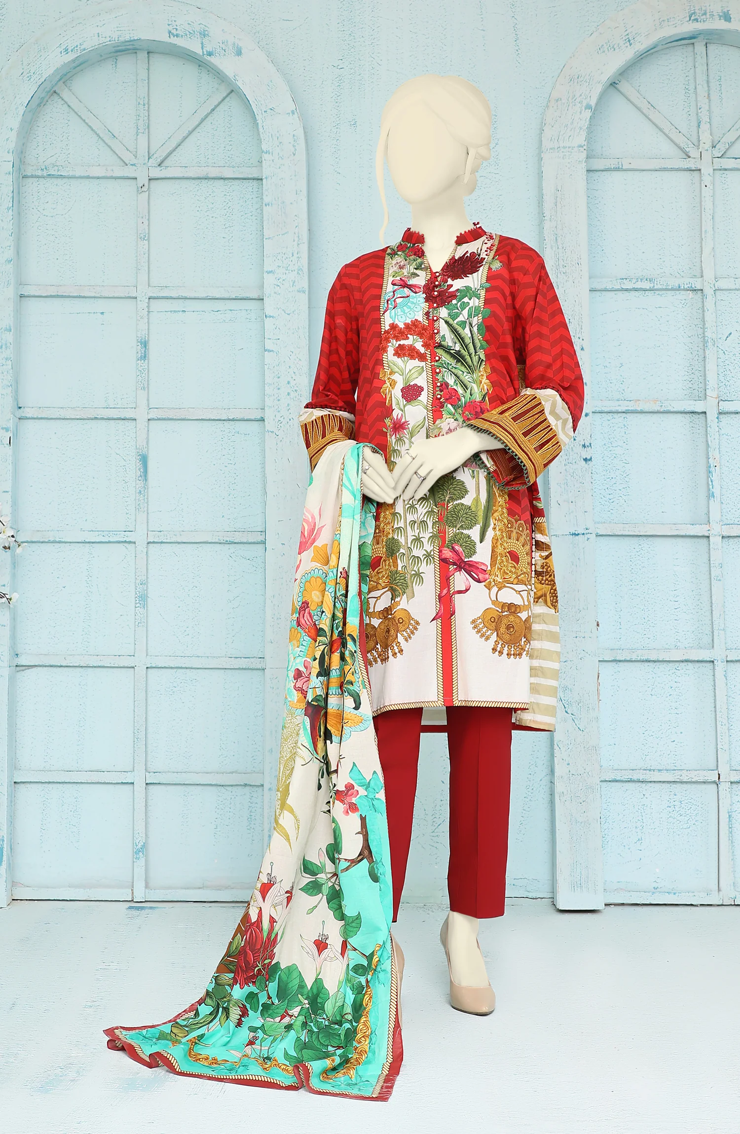 EID FESTIVE'22 CARNATION DIGITAL PRINT 3PC UNSTITCHED