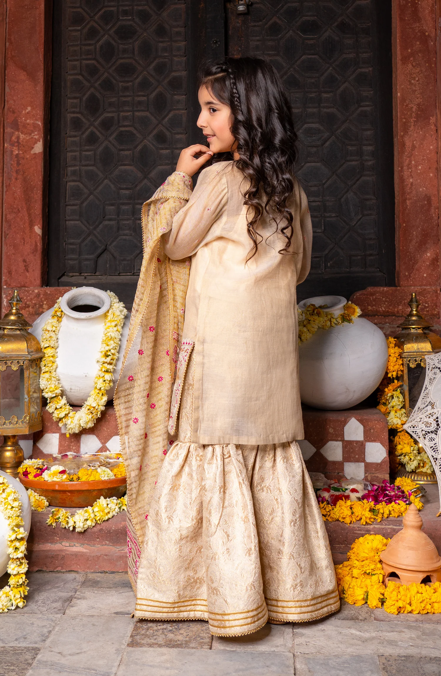 EID FESTIVE'22 GIRLS 3PC STITCHED SUIT - Image 2