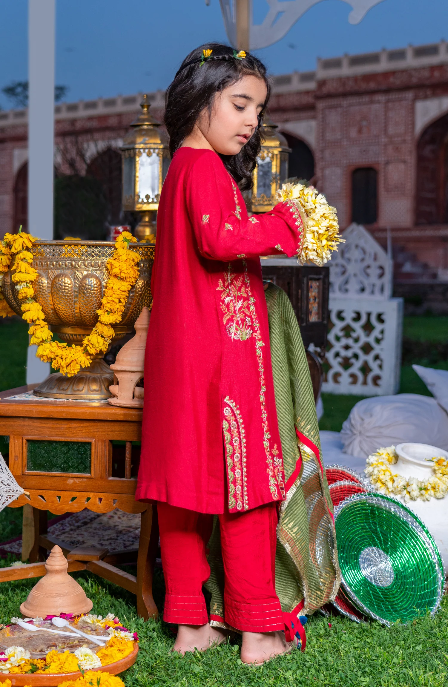 EID FESTIVE'22 GIRLS 3PC STITCHED SUIT - Image 2