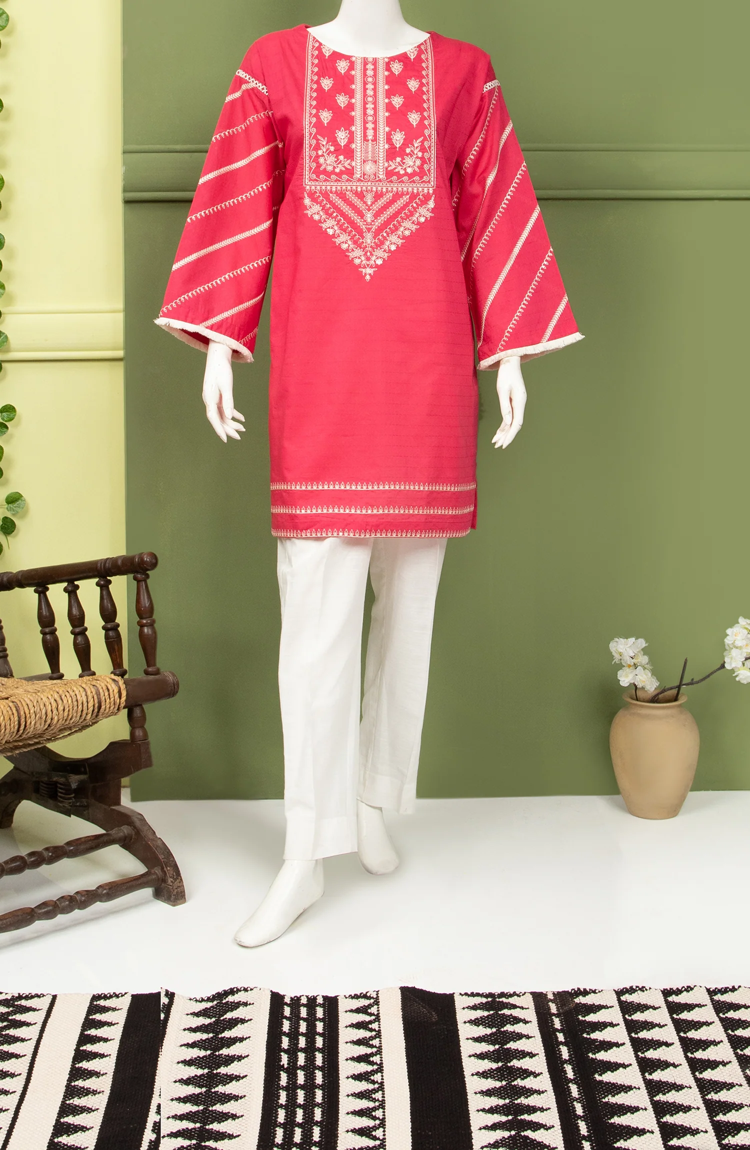 EMBROIDERED 1PC KURTI STITCHED