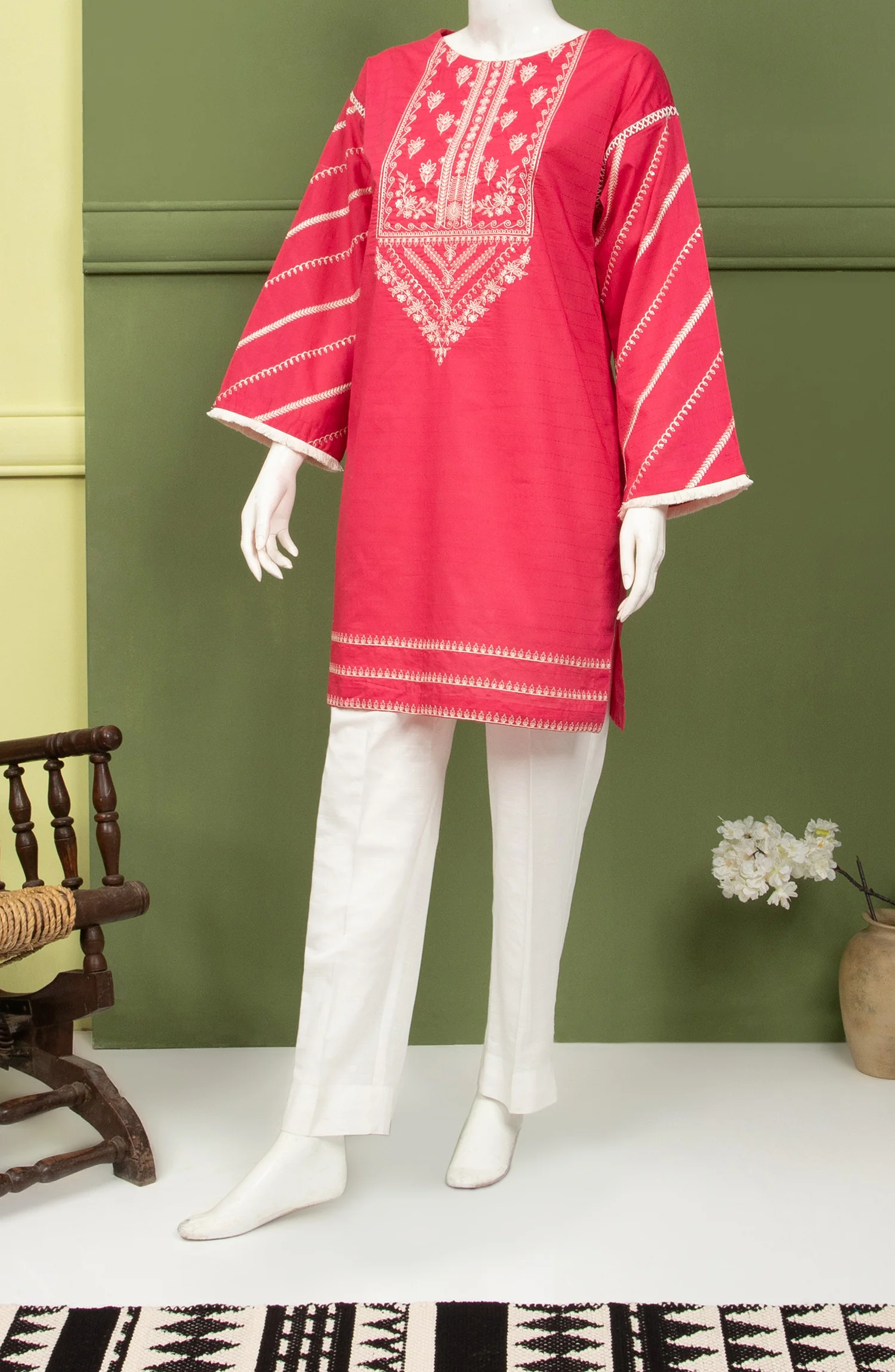 EMBROIDERED 1PC KURTI STITCHED - Image 2