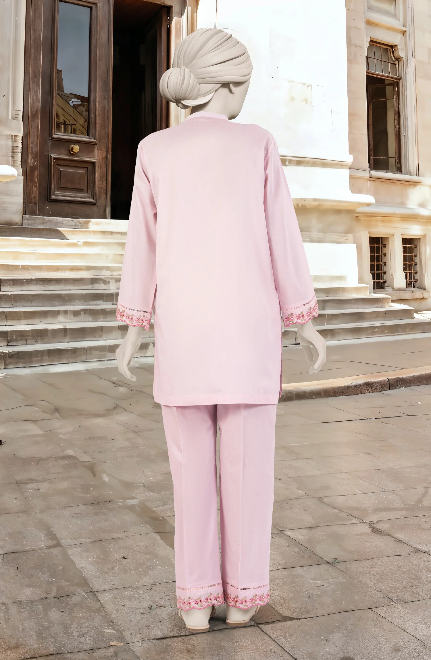 EMBROIDERED CAMBRIC STITCHED 2 PIECE - Image 5