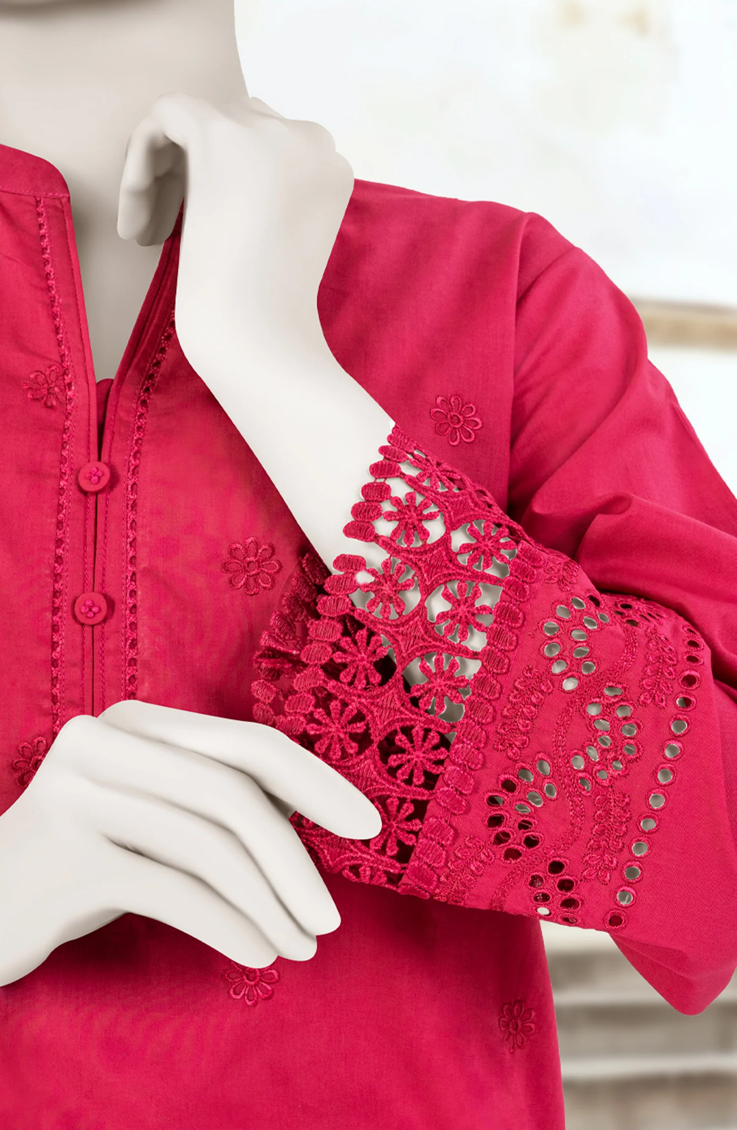 EMBROIDERED CAMBRIC STITCHED 2 PIECE - Image 3